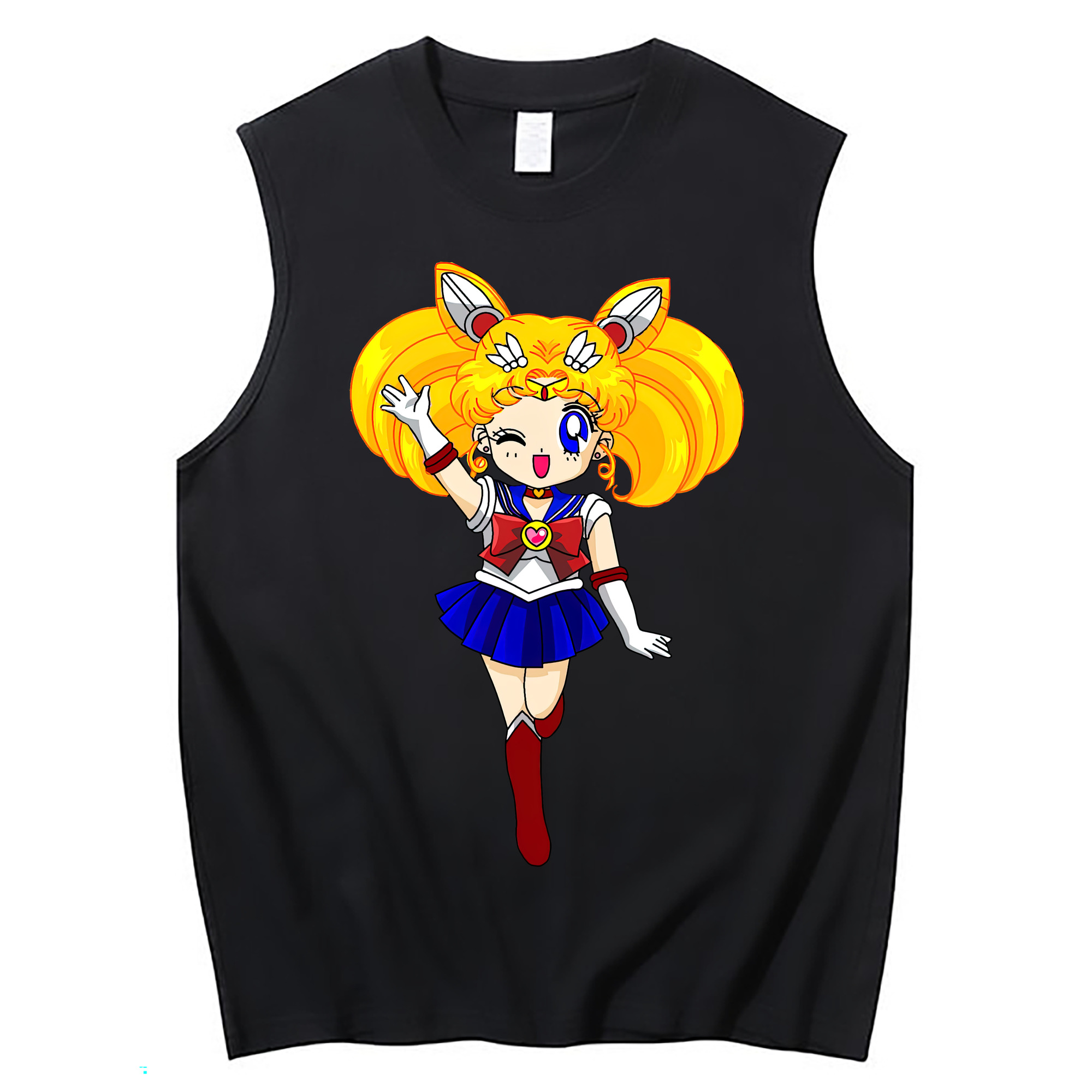 （画像用） 美少女戦士セーラームーン 月野 うさぎ つきの うさぎ Sailor Moon Tsukino Usagi コットン100％タンクトップ（フロントプリント）