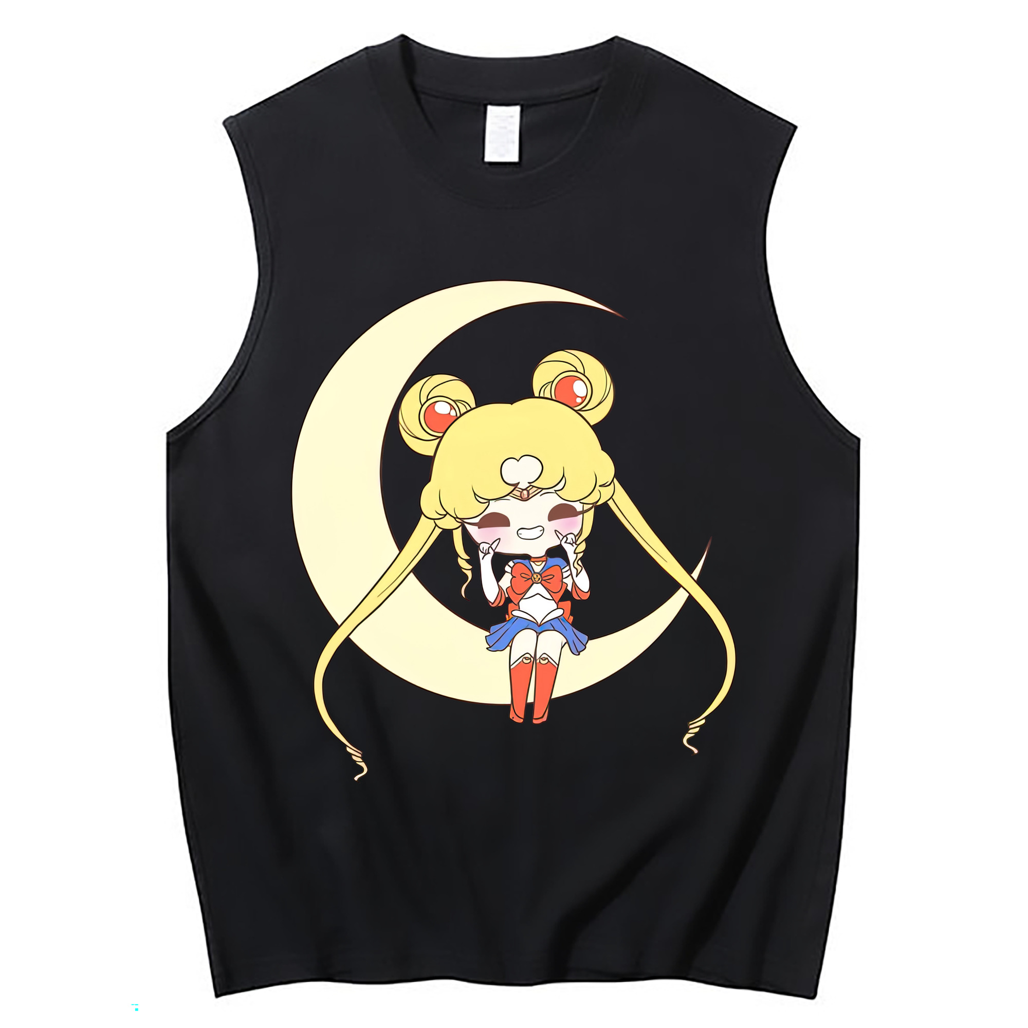 （画像用） 美少女戦士セーラームーン 月野 うさぎ つきの うさぎ Sailor Moon Tsukino Usagi コットン100％タンクトップ（フロントプリント）