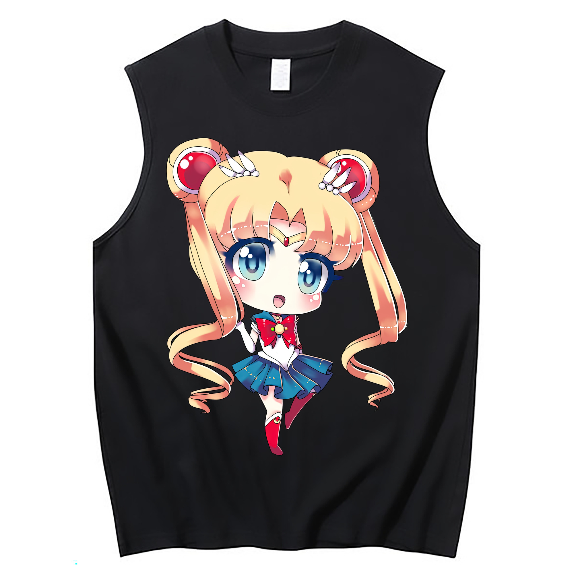 （画像用） 美少女戦士セーラームーン 月野 うさぎ つきの うさぎ Sailor Moon Tsukino Usagi コットン100％タンクトップ（フロントプリント）