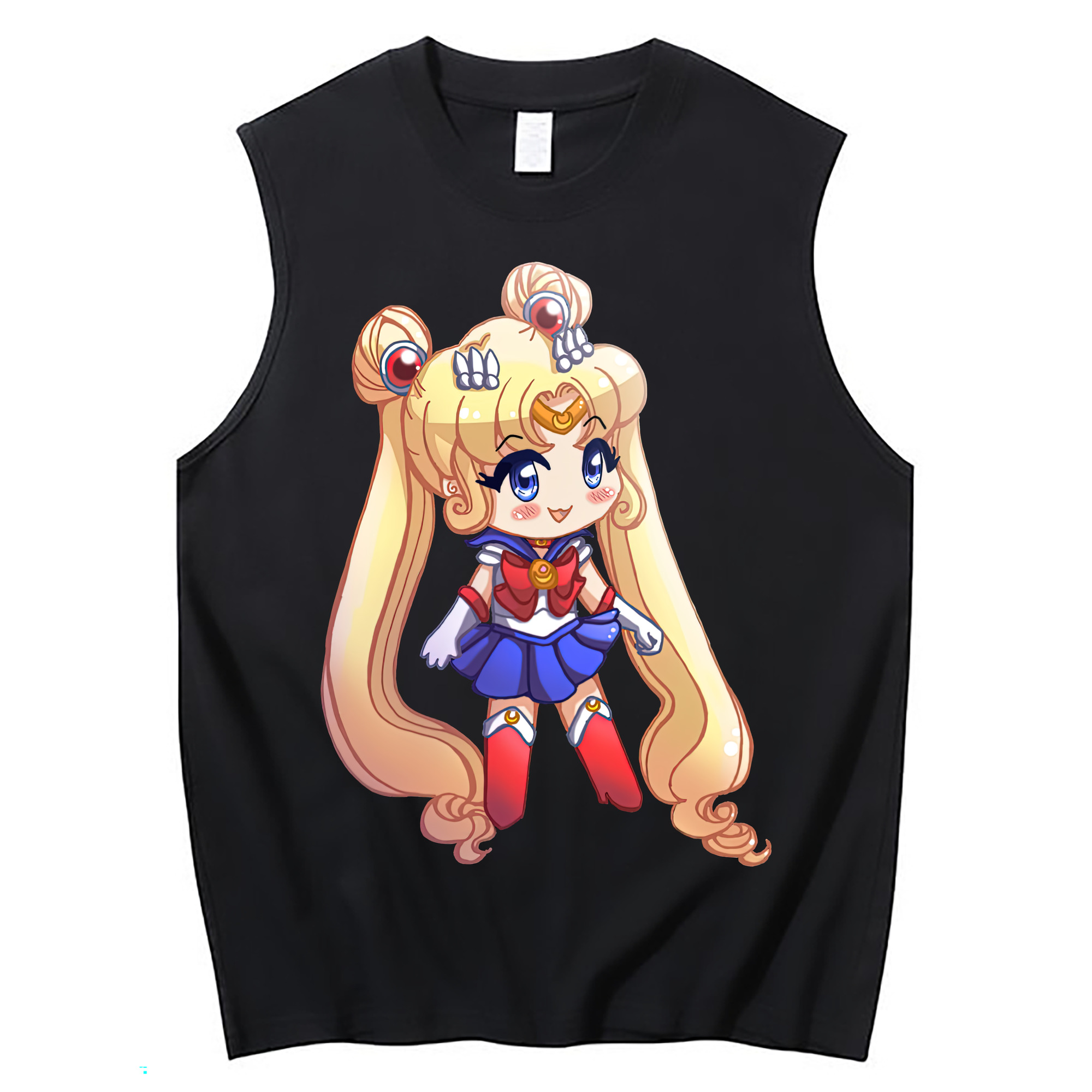 （画像用） 美少女戦士セーラームーン 月野 うさぎ つきの うさぎ Sailor Moon Tsukino Usagi コットン100％タンクトップ（フロントプリント）