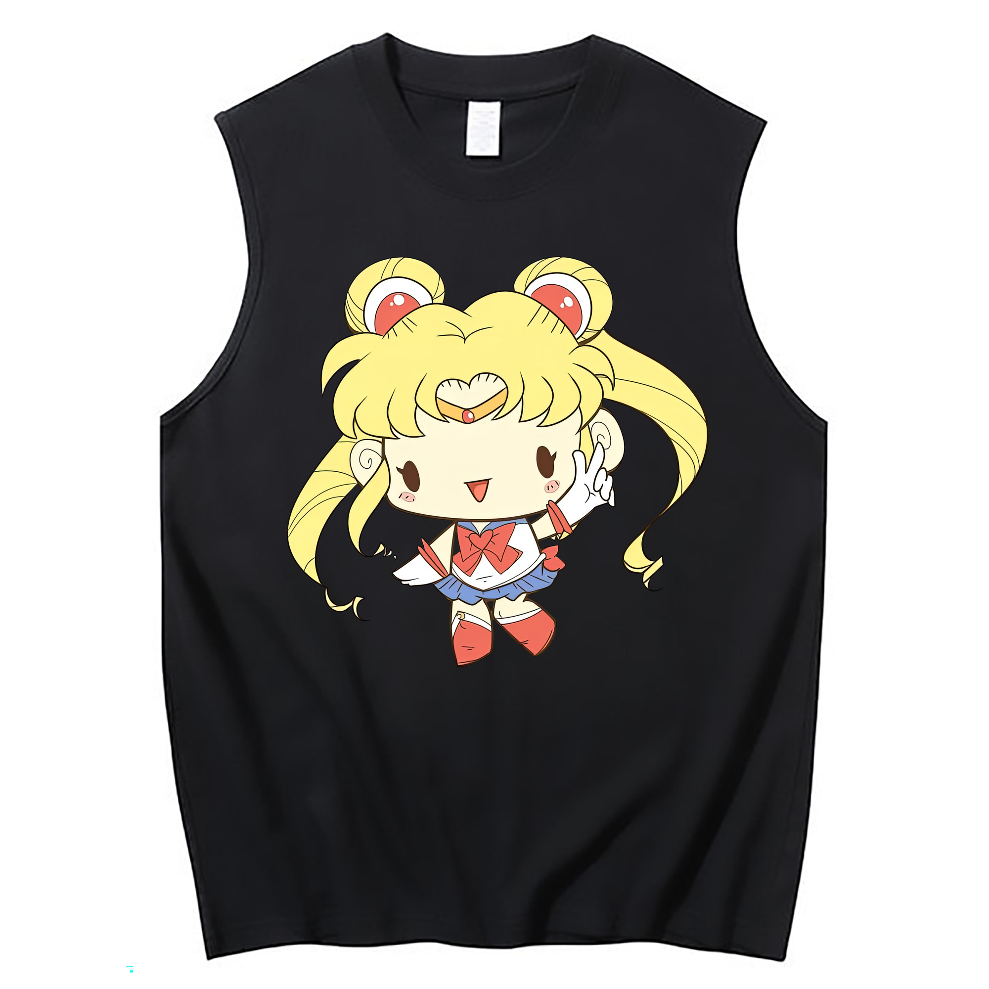 （画像用） 美少女戦士セーラームーン 月野 うさぎ つきの うさぎ Sailor Moon Tsukino Usagi コットン100％タンクトップ（フロントプリント）