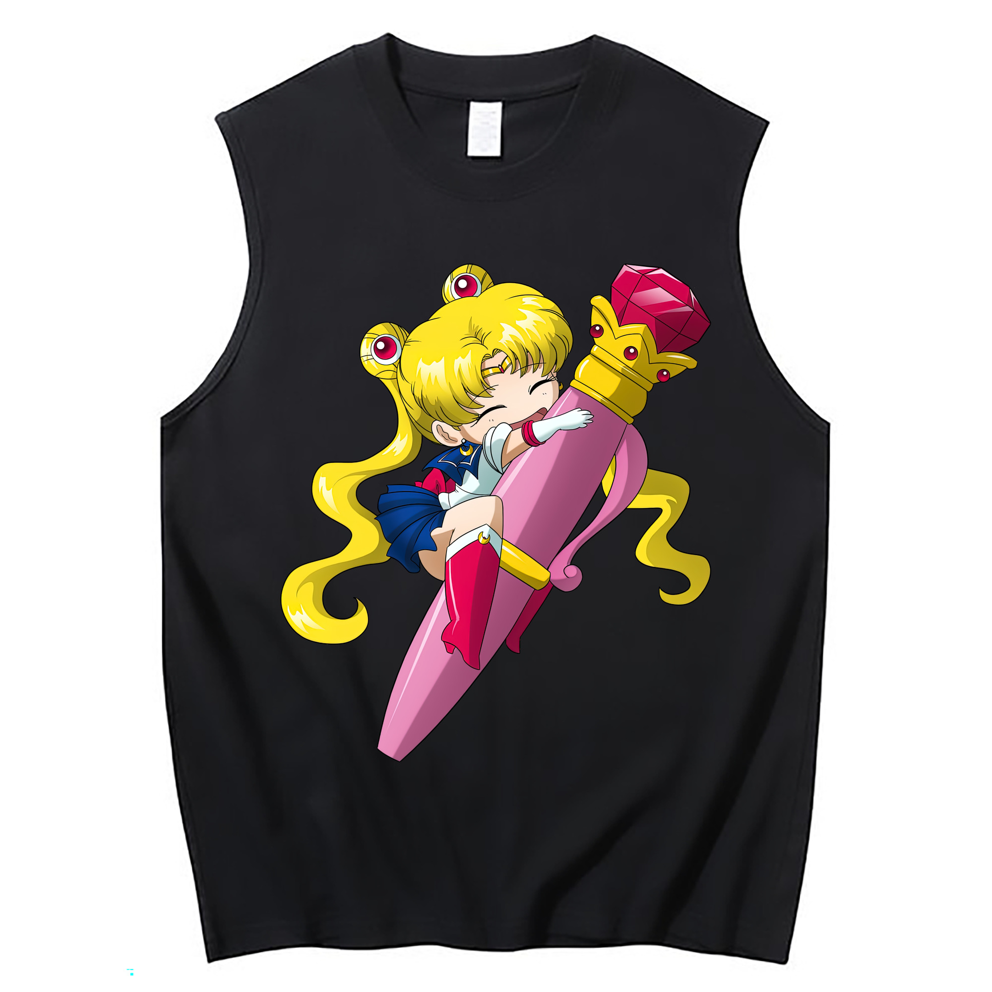 （画像用） 美少女戦士セーラームーン 月野 うさぎ つきの うさぎ Sailor Moon Tsukino Usagi コットン100％タンクトップ（フロントプリント）