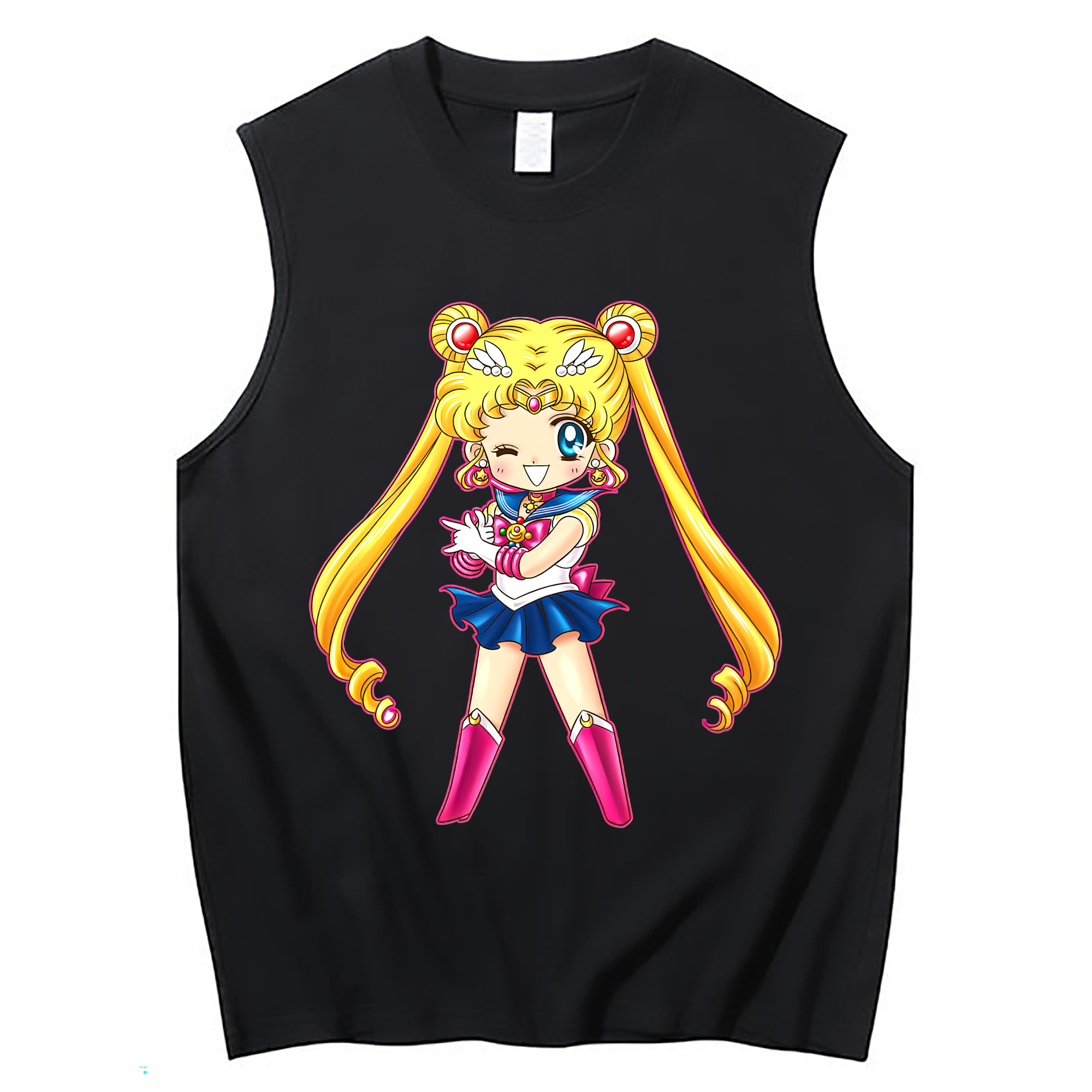（画像用） 美少女戦士セーラームーン 月野 うさぎ つきの うさぎ Sailor Moon Tsukino Usagi コットン100％タンクトップ（フロントプリント）
