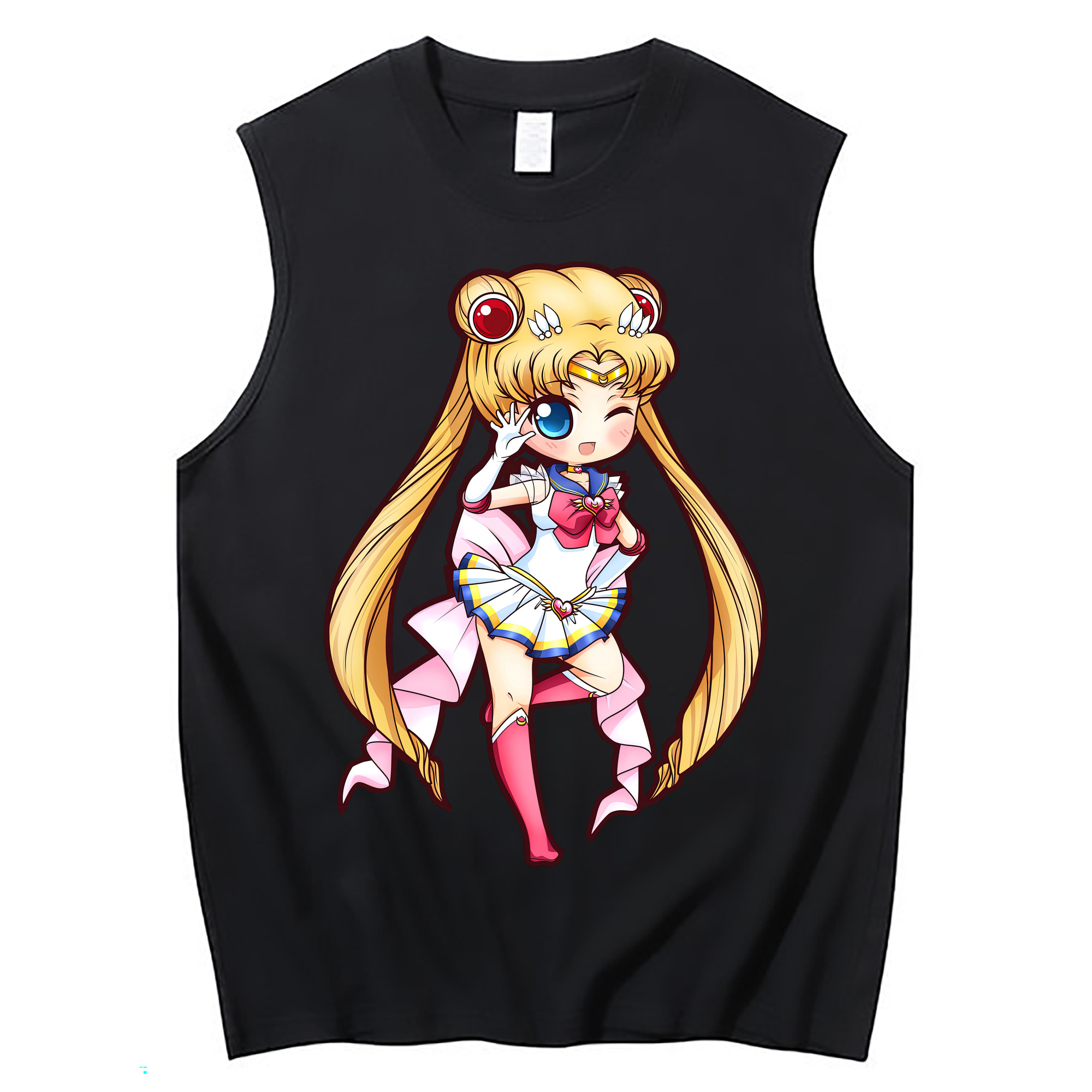 （画像用） 美少女戦士セーラームーン 月野 うさぎ つきの うさぎ Sailor Moon Tsukino Usagi コットン100％タンクトップ（フロントプリント）