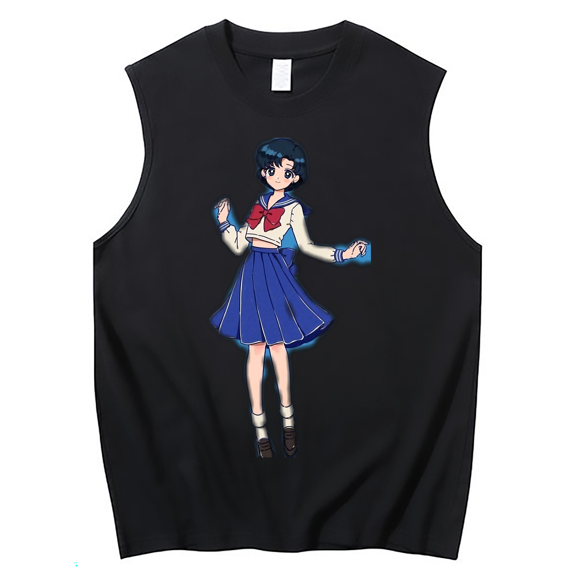 （画像用） 美少女戦士セーラームーン 水野 亜美 みずの あみ Sailor Moon Mizuno Ami コットン100％タンクトップ（フロントプリント）