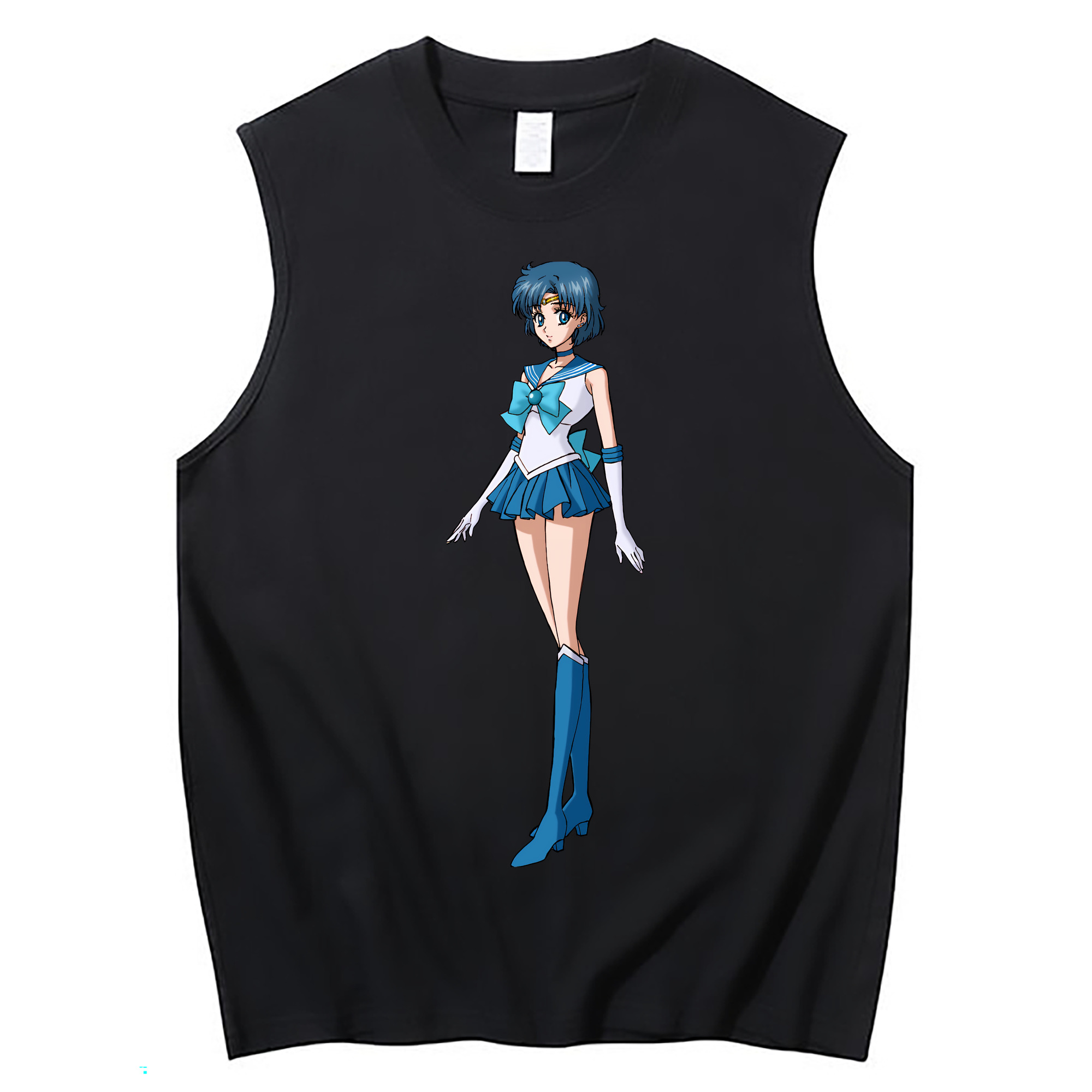 （画像用） 美少女戦士セーラームーン 水野 亜美 みずの あみ Sailor Moon Mizuno Ami コットン100％タンクトップ（フロントプリント）