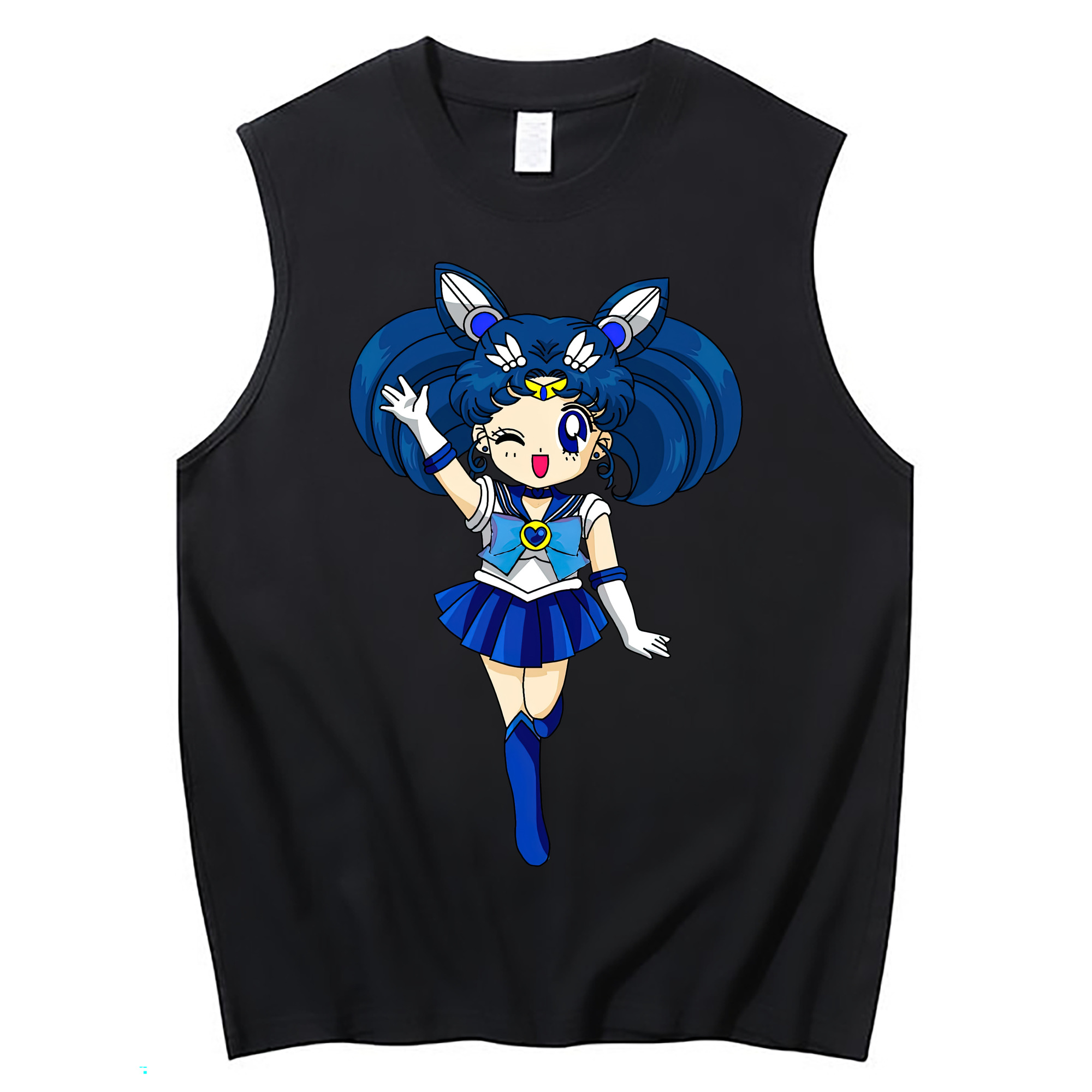 （画像用） 美少女戦士セーラームーン 水野 亜美 みずの あみ Sailor Moon Mizuno Ami コットン100％タンクトップ（フロントプリント）