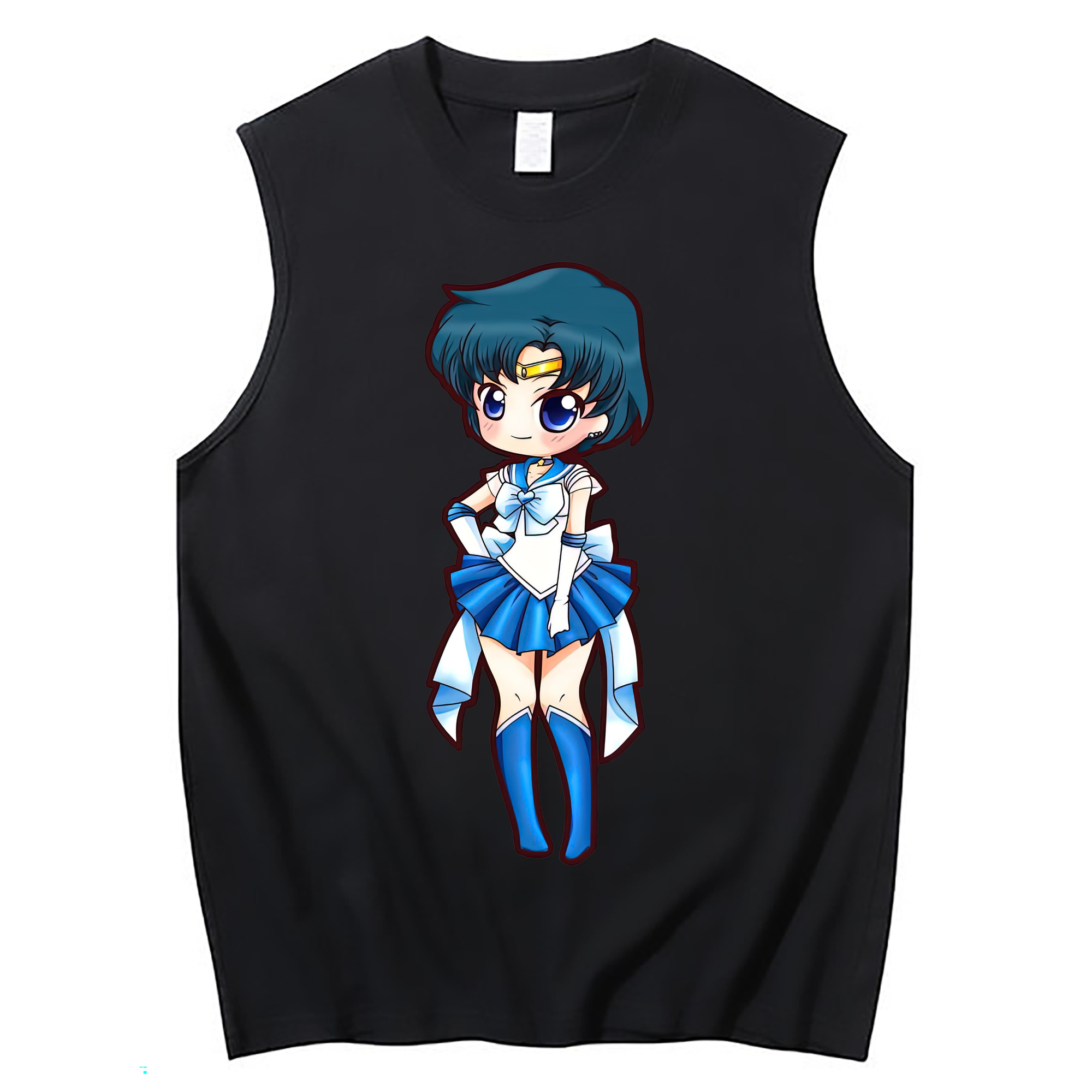 （画像用） 美少女戦士セーラームーン 水野 亜美 みずの あみ Sailor Moon Mizuno Ami コットン100％タンクトップ（フロントプリント）