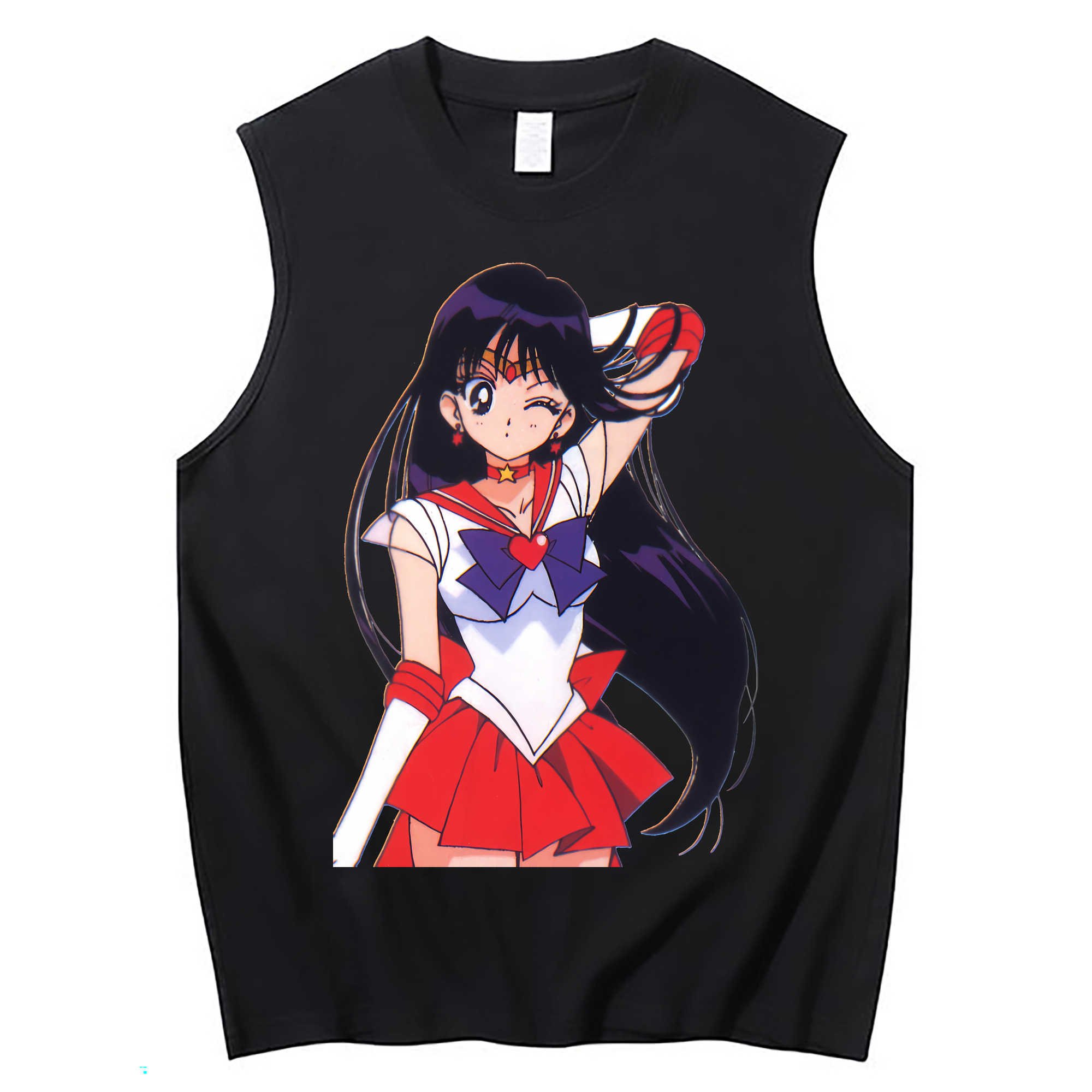 （画像用） 美少女戦士セーラームーン 火野レイ ひの レイ Sailor Moon Hino Rei （セーラーマーズ,Sailor Mars） コットン100％タンクトップ（フロントプリント）