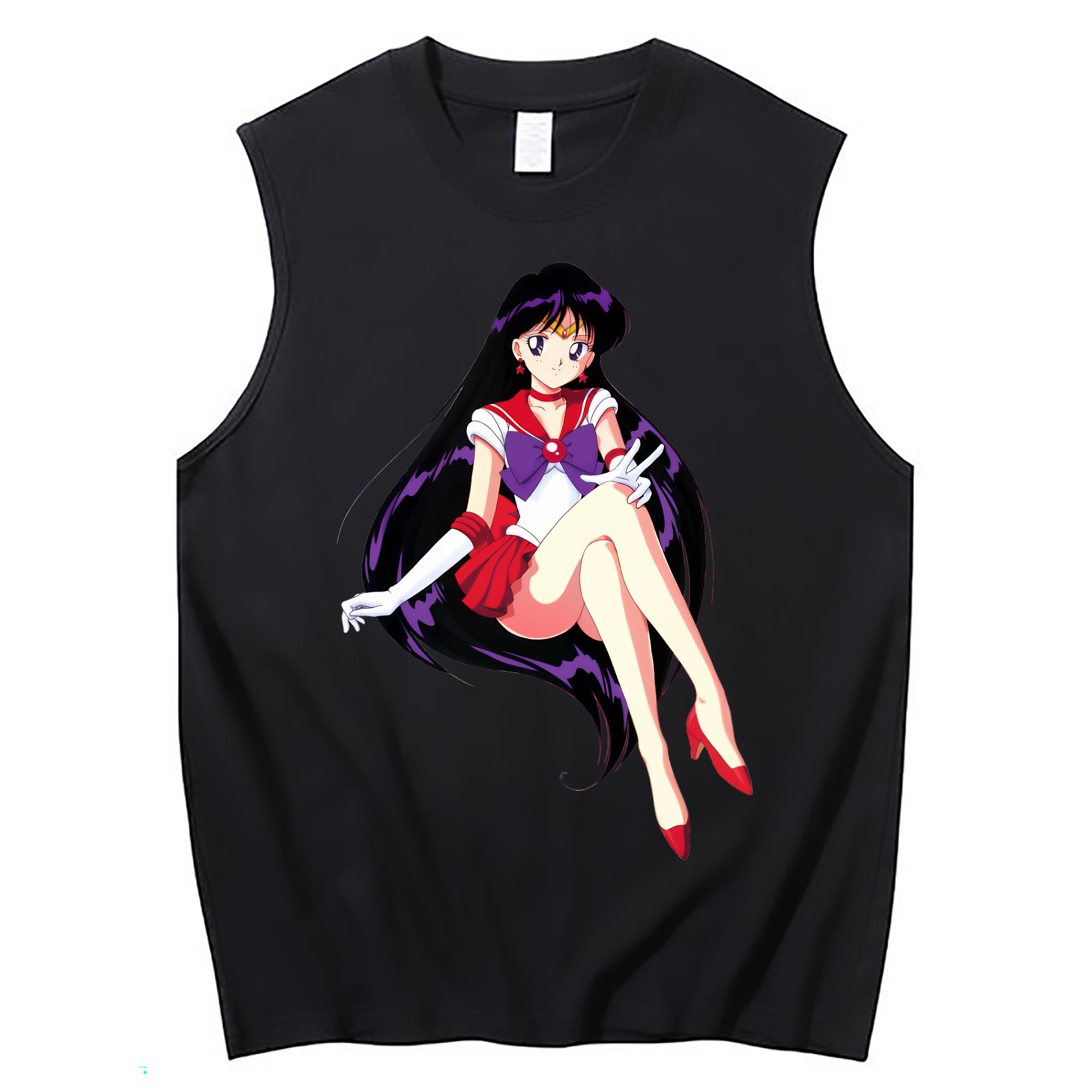 （画像用） 美少女戦士セーラームーン 火野レイ ひの レイ Sailor Moon Hino Rei （セーラーマーズ,Sailor Mars） コットン100％タンクトップ（フロントプリント）