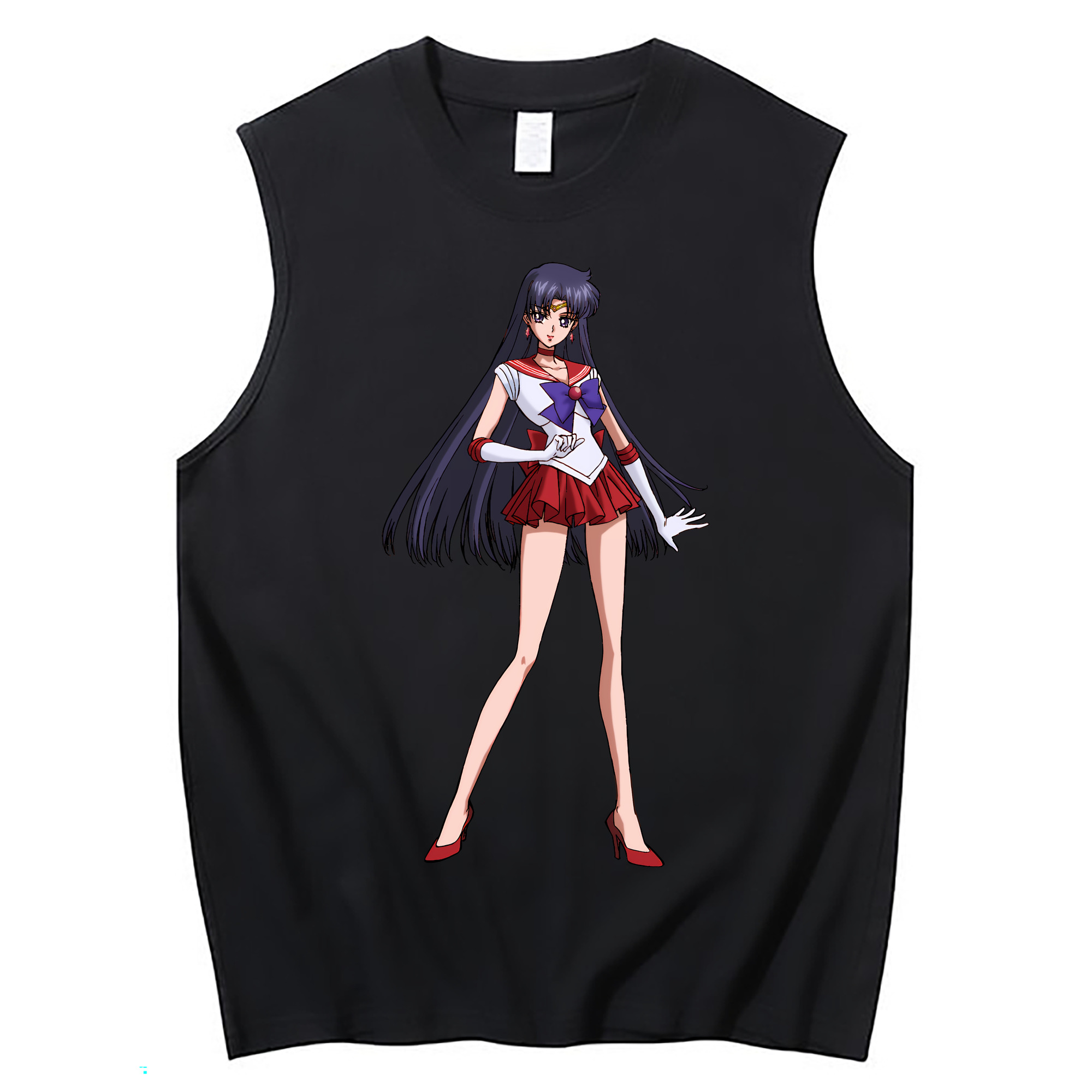 （画像用） 美少女戦士セーラームーン 火野レイ ひの レイ Sailor Moon Hino Rei （セーラーマーズ,Sailor Mars） コットン100％タンクトップ（フロントプリント）