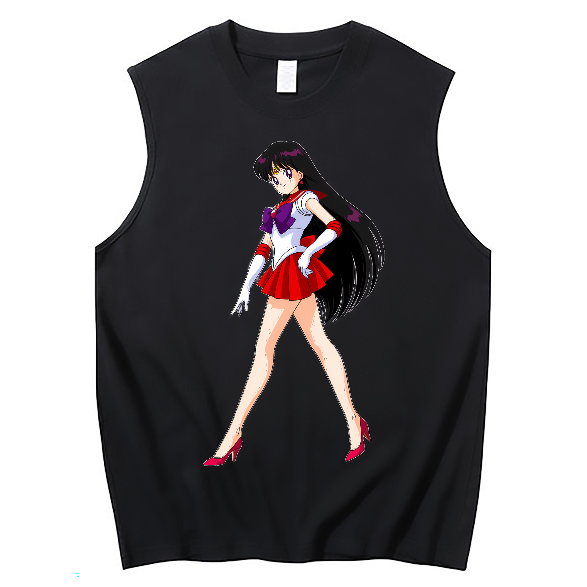 （画像用） 美少女戦士セーラームーン 火野レイ ひの レイ Sailor Moon Hino Rei （セーラーマーズ,Sailor Mars） コットン100％タンクトップ（フロントプリント）