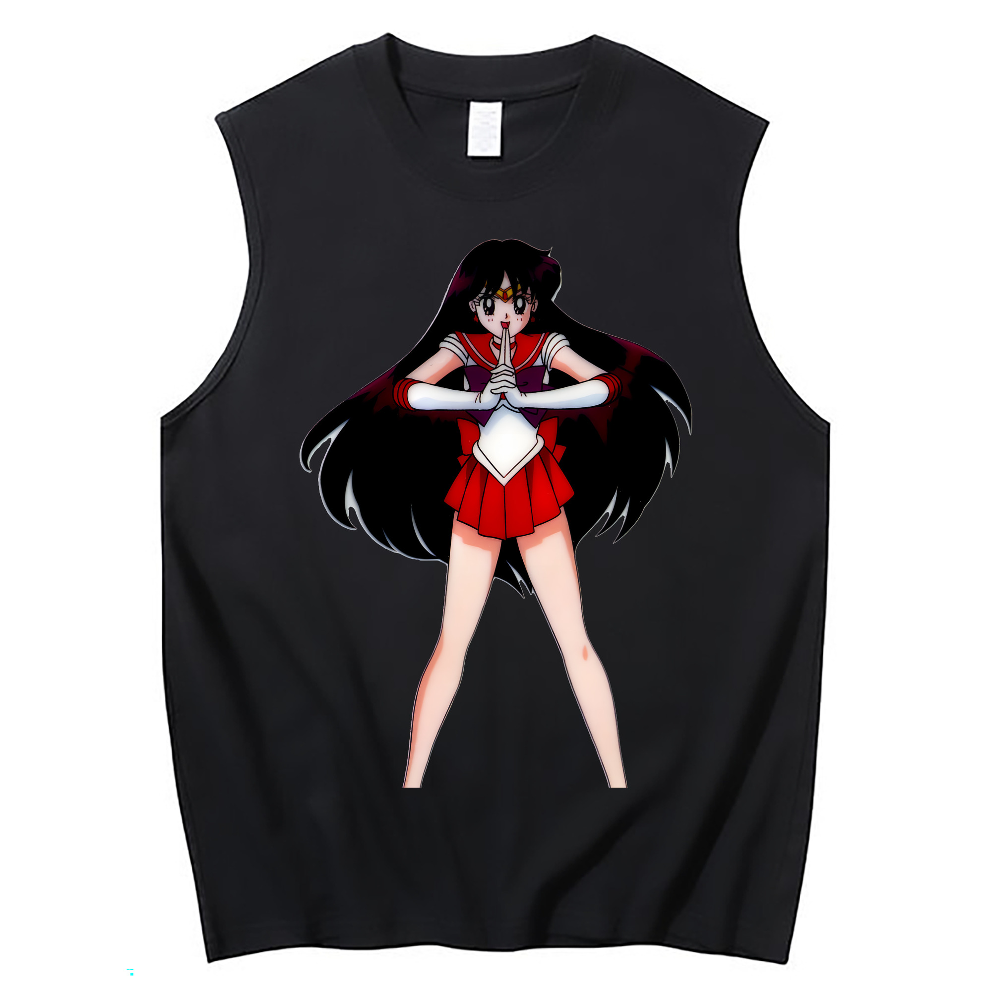 （画像用） 美少女戦士セーラームーン 火野レイ ひの レイ Sailor Moon Hino Rei （セーラーマーズ,Sailor Mars） コットン100％タンクトップ（フロントプリント）