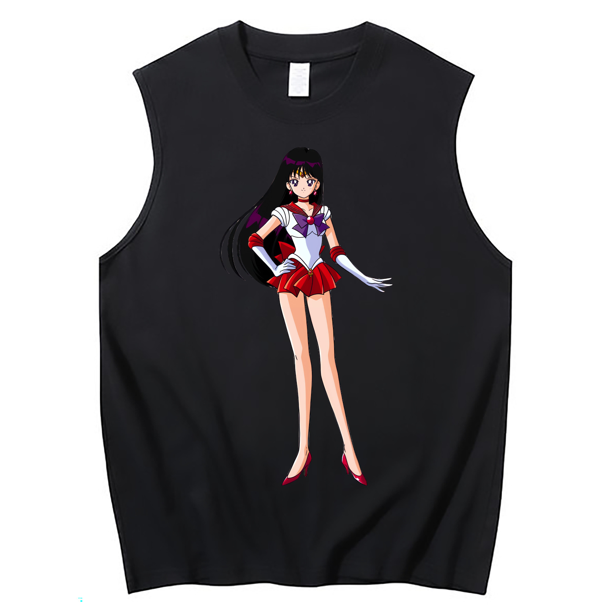 （画像用） 美少女戦士セーラームーン 火野レイ ひの レイ Sailor Moon Hino Rei （セーラーマーズ,Sailor Mars） コットン100％タンクトップ（フロントプリント）