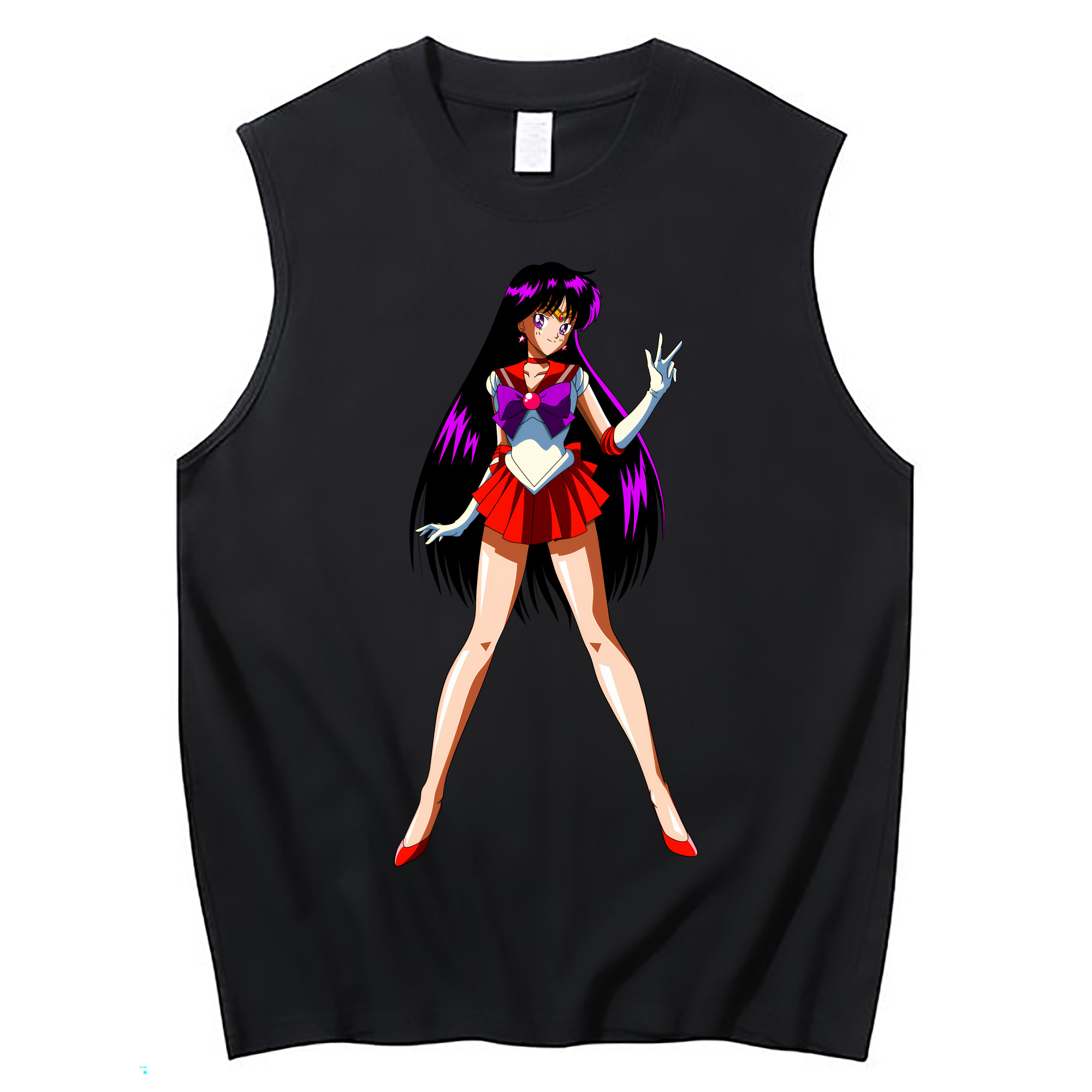 （画像用） 美少女戦士セーラームーン 火野レイ ひの レイ Sailor Moon Hino Rei （セーラーマーズ,Sailor Mars） コットン100％タンクトップ（フロントプリント）