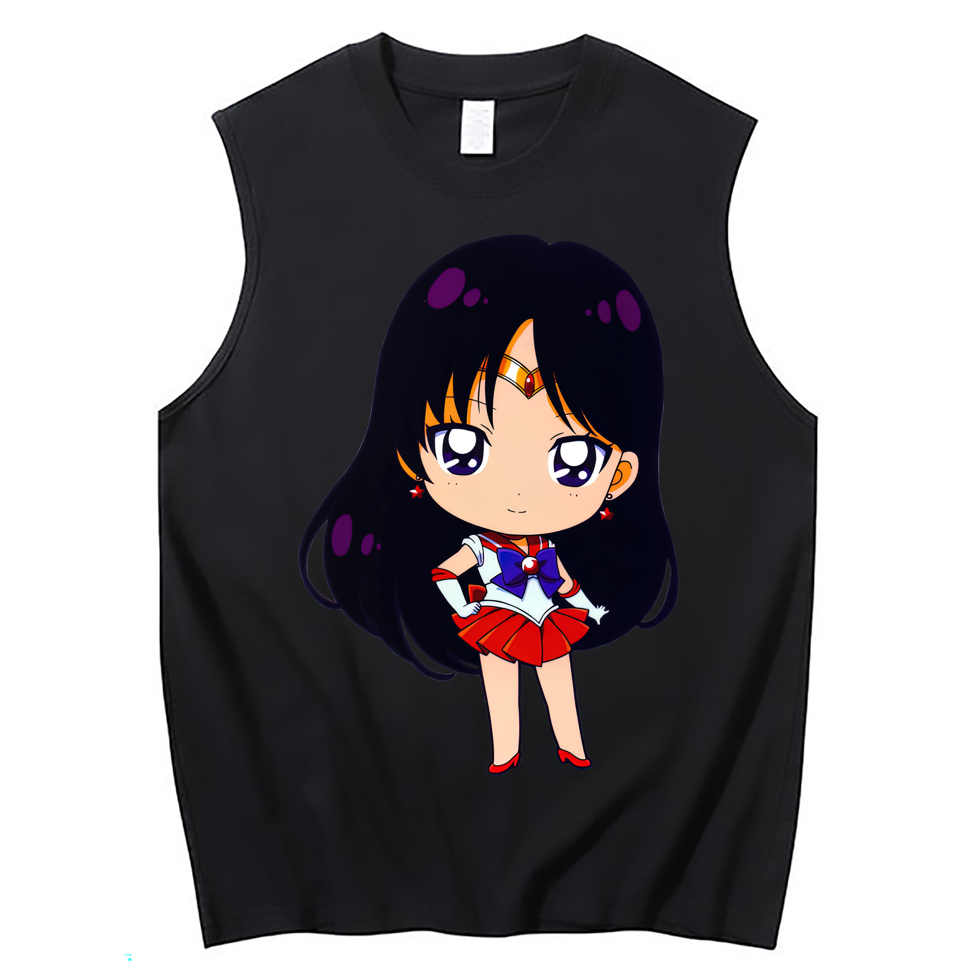 （画像用） 美少女戦士セーラームーン 火野レイ ひの レイ Sailor Moon Hino Rei （セーラーマーズ,Sailor Mars） コットン100％タンクトップ（フロントプリント）