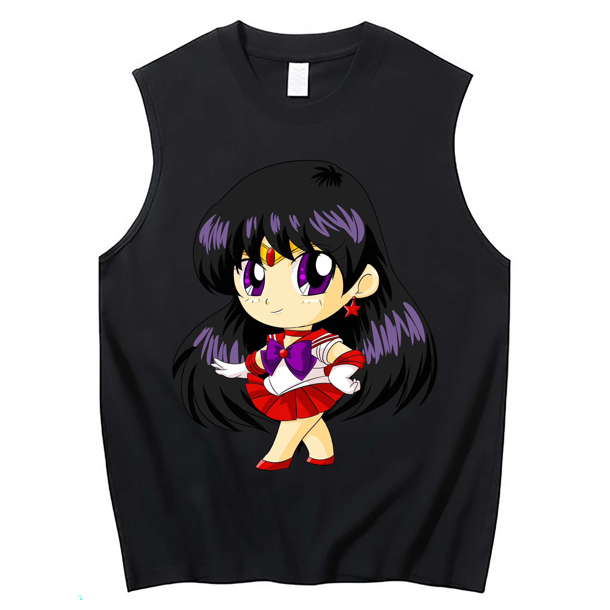 （画像用） 美少女戦士セーラームーン 火野レイ ひの レイ Sailor Moon Hino Rei （セーラーマーズ,Sailor Mars） コットン100％タンクトップ（フロントプリント）