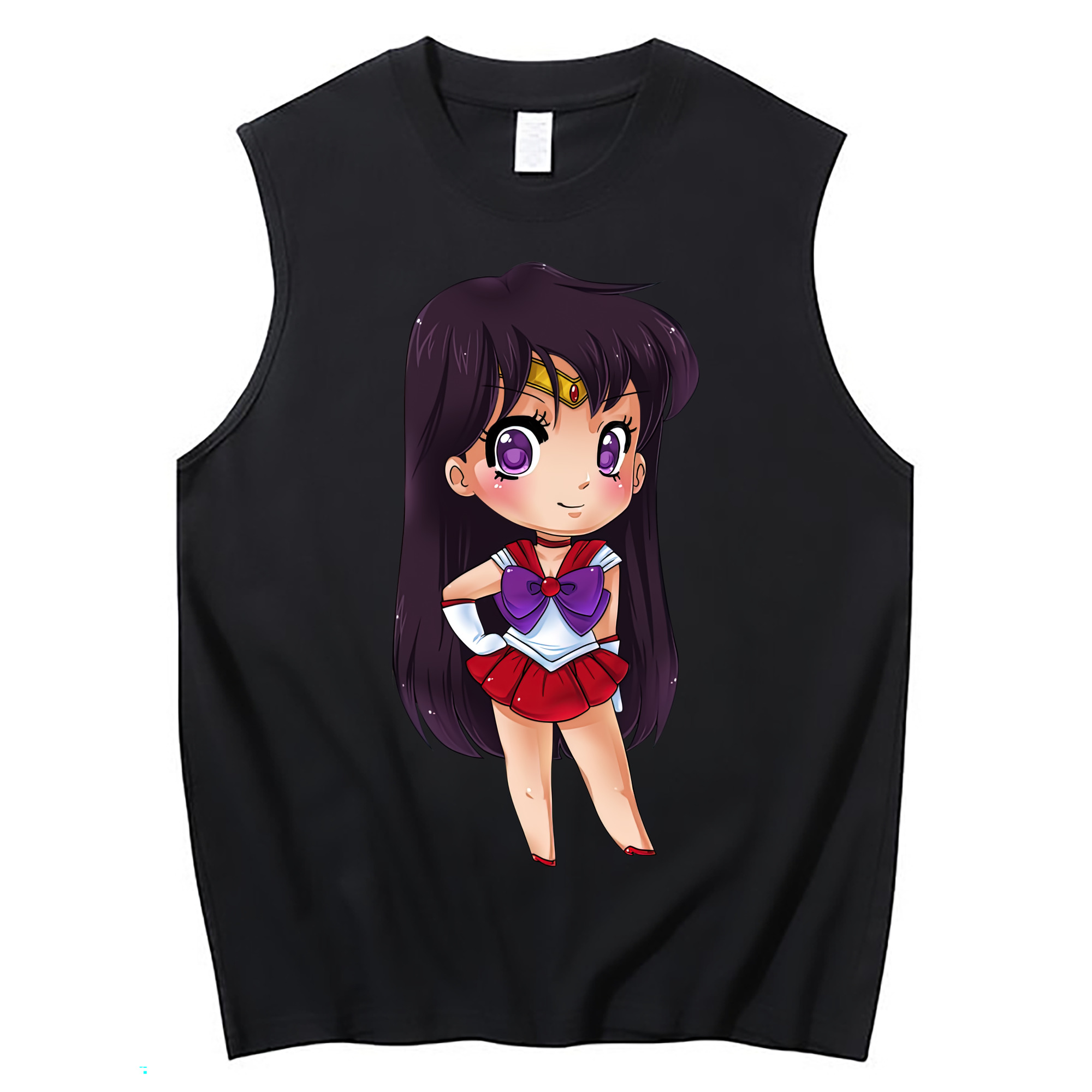 （画像用） 美少女戦士セーラームーン 火野レイ ひの レイ Sailor Moon Hino Rei （セーラーマーズ,Sailor Mars） コットン100％タンクトップ（フロントプリント）