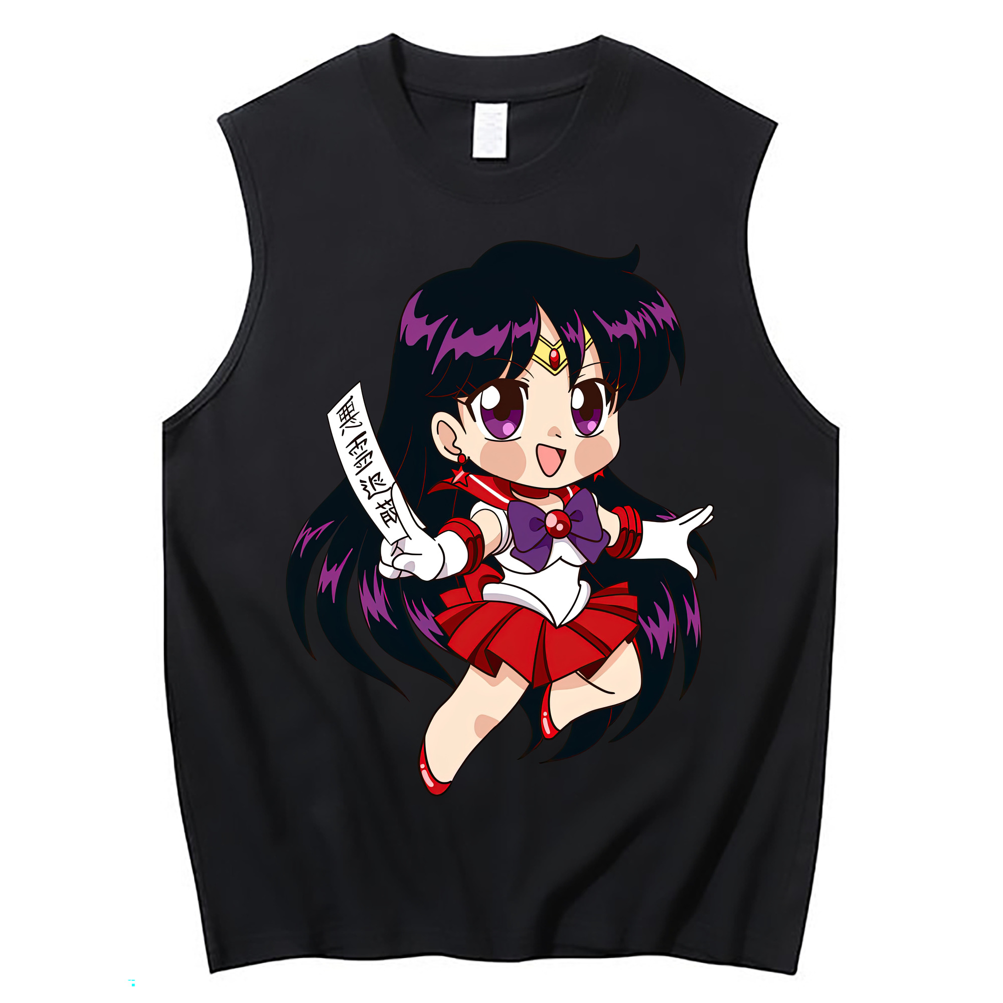 （画像用） 美少女戦士セーラームーン 火野レイ ひの レイ Sailor Moon Hino Rei （セーラーマーズ,Sailor Mars） コットン100％タンクトップ（フロントプリント）