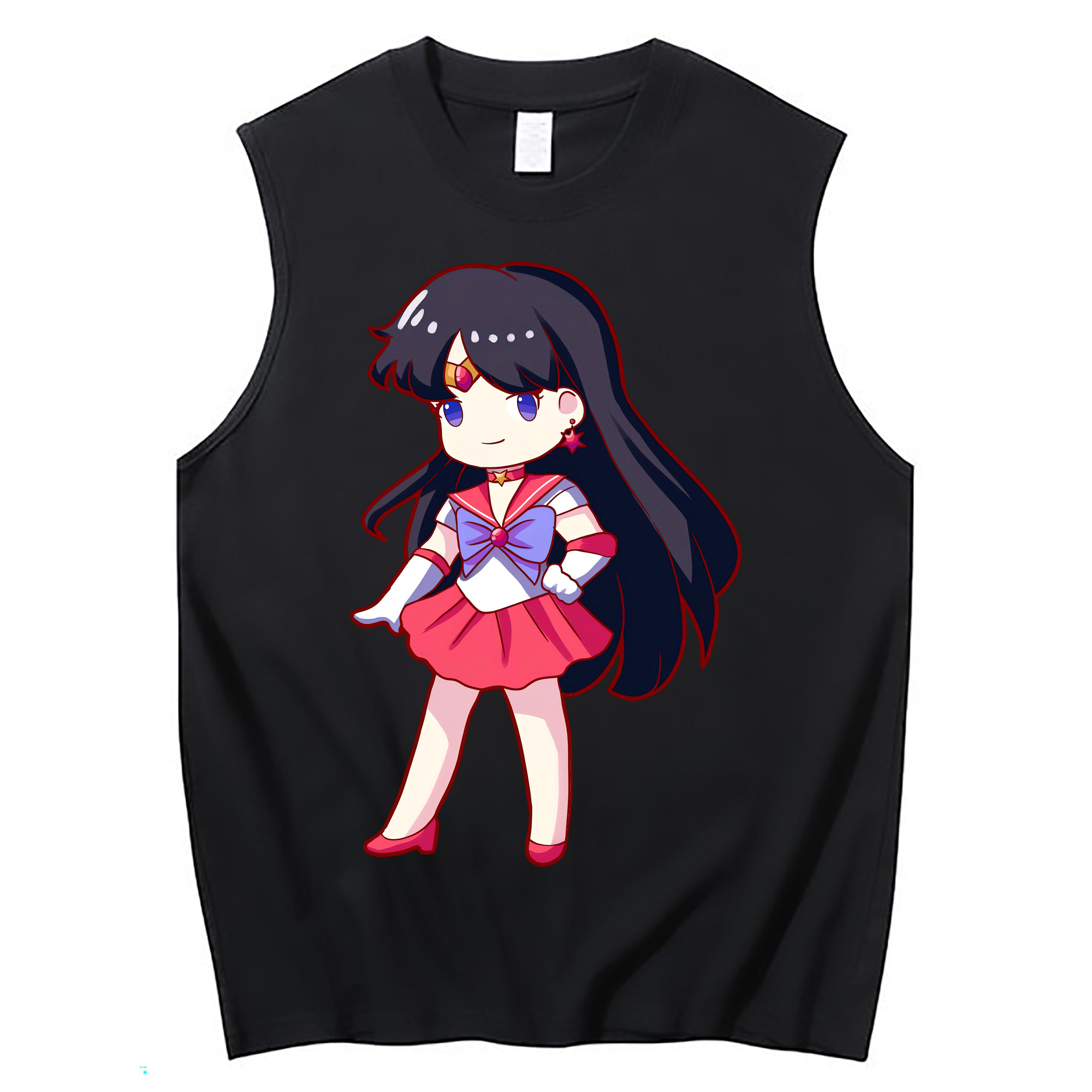 （画像用） 美少女戦士セーラームーン 火野レイ ひの レイ Sailor Moon Hino Rei （セーラーマーズ,Sailor Mars） コットン100％タンクトップ（フロントプリント）