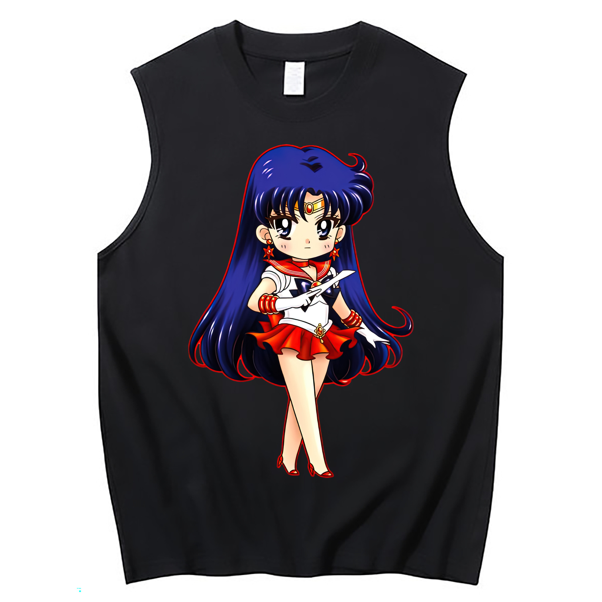 （画像用） 美少女戦士セーラームーン 火野レイ ひの レイ Sailor Moon Hino Rei （セーラーマーズ,Sailor Mars） コットン100％タンクトップ（フロントプリント）