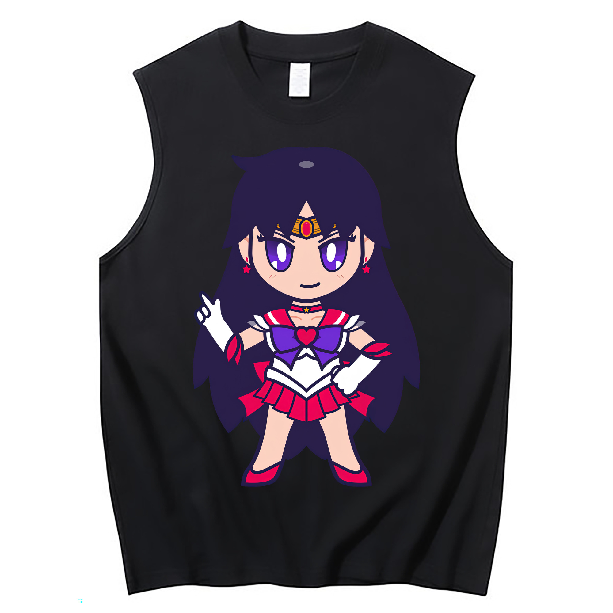 （画像用） 美少女戦士セーラームーン 火野レイ ひの レイ Sailor Moon Hino Rei （セーラーマーズ,Sailor Mars） コットン100％タンクトップ（フロントプリント）
