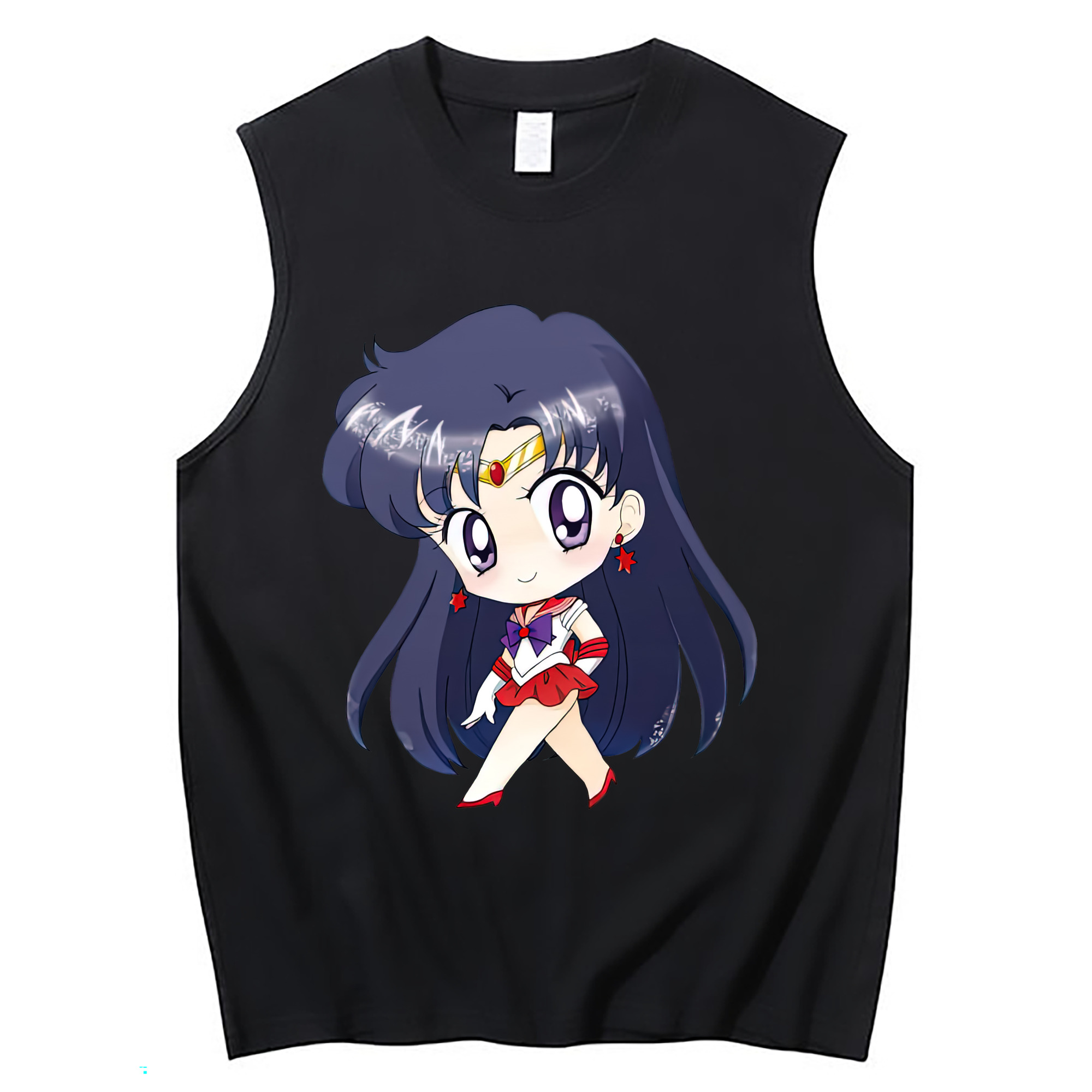 （画像用） 美少女戦士セーラームーン 火野レイ ひの レイ Sailor Moon Hino Rei （セーラーマーズ,Sailor Mars） コットン100％タンクトップ（フロントプリント）