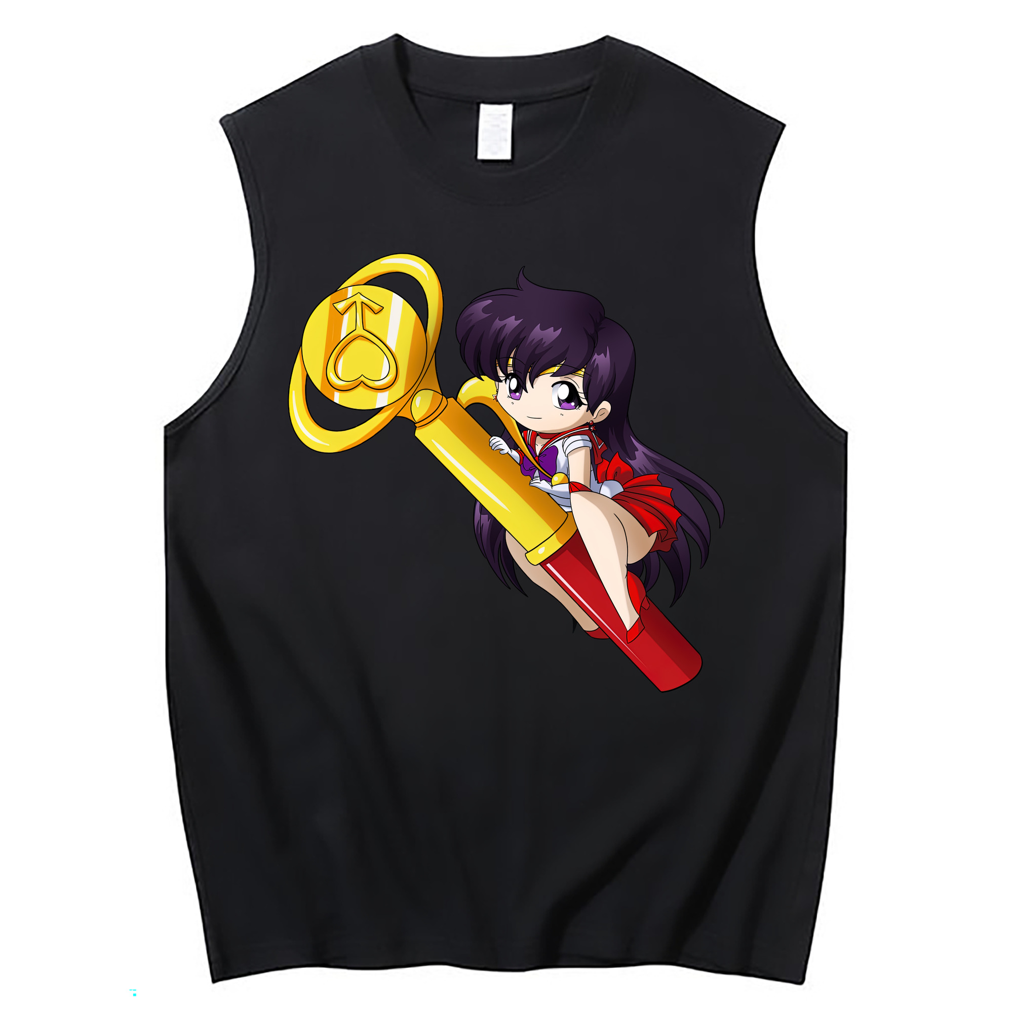 （画像用） 美少女戦士セーラームーン 火野レイ ひの レイ Sailor Moon Hino Rei （セーラーマーズ,Sailor Mars） コットン100％タンクトップ（フロントプリント）