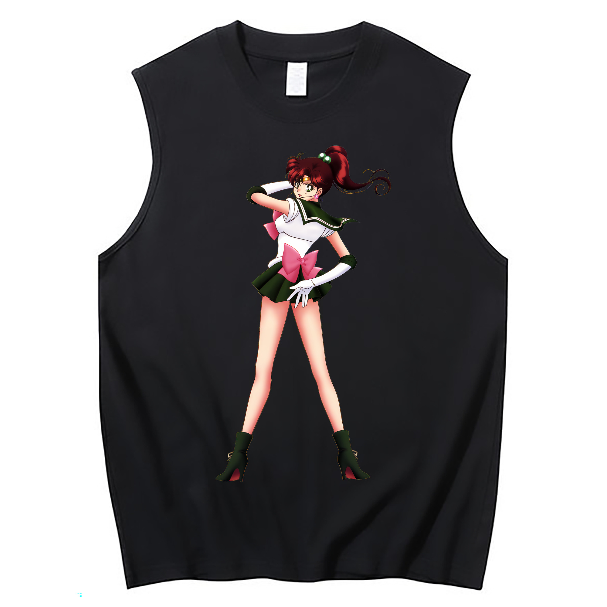 （画像用） 美少女戦士セーラームーン 木野 まこと きの まこと Sailor Moon Kino Makoto （セーラージュピター；Sailor Jupiter） コットン100％タンクトップ（フロントプリント）