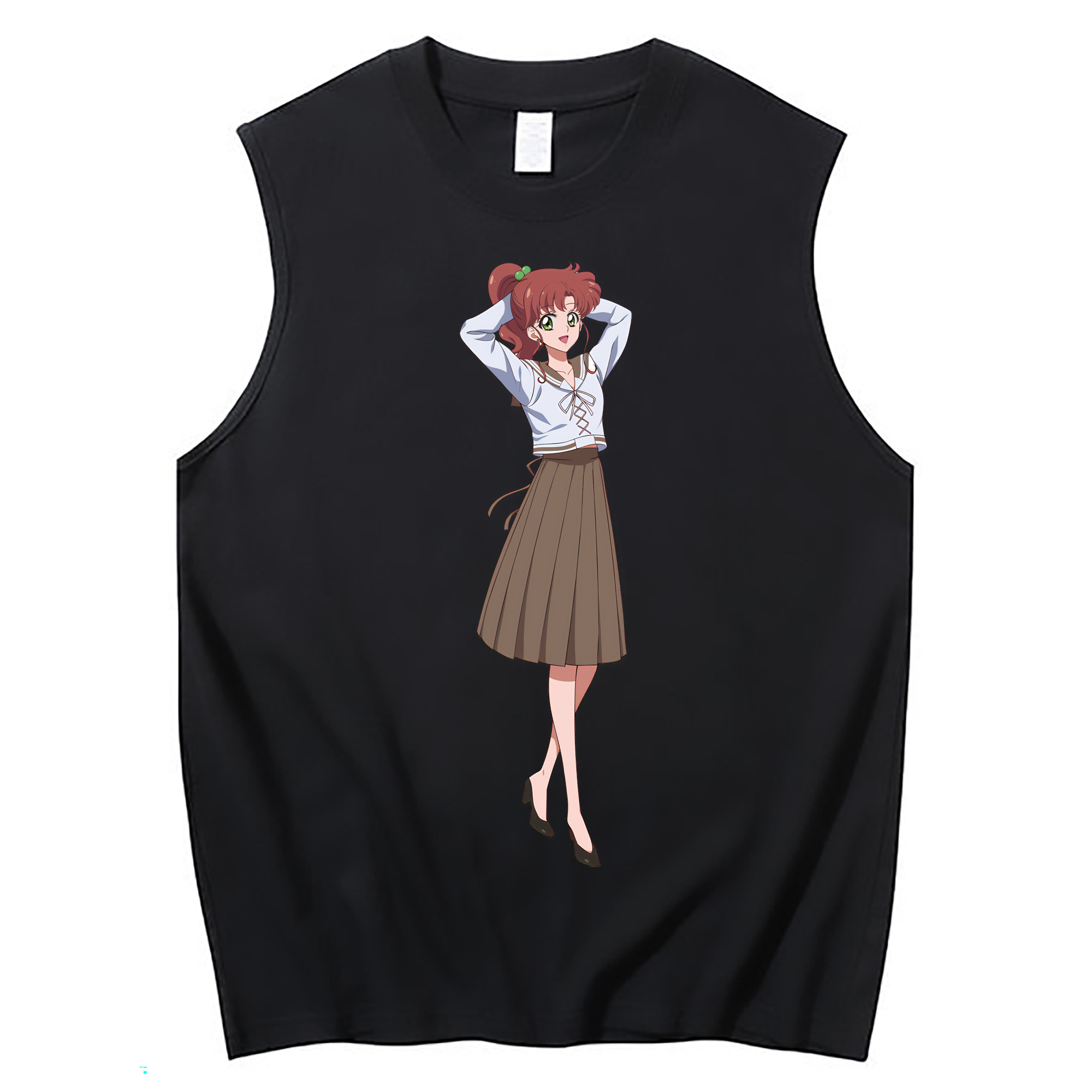 （画像用） 美少女戦士セーラームーン 木野 まこと きの まこと Sailor Moon Kino Makoto （セーラージュピター；Sailor Jupiter） コットン100％タンクトップ（フロントプリント）