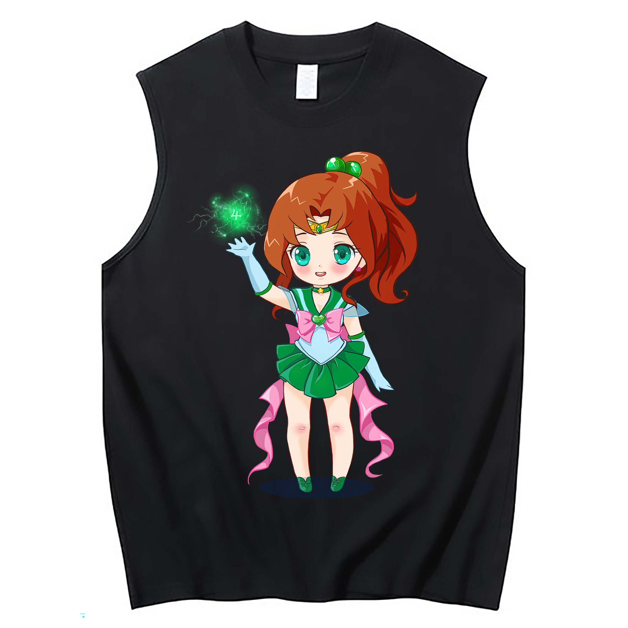 （画像用） 美少女戦士セーラームーン 木野 まこと きの まこと Sailor Moon Kino Makoto （セーラージュピター；Sailor Jupiter） コットン100％タンクトップ（フロントプリント）
