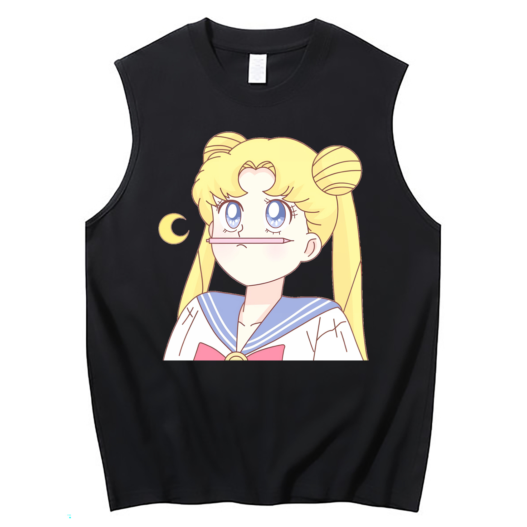 （画像用） 美少女戦士セーラームーン 愛野 美奈子 あいの みなこ Sailor Moon Aino Minako コットン100％タンクトップ（フロントプリント）