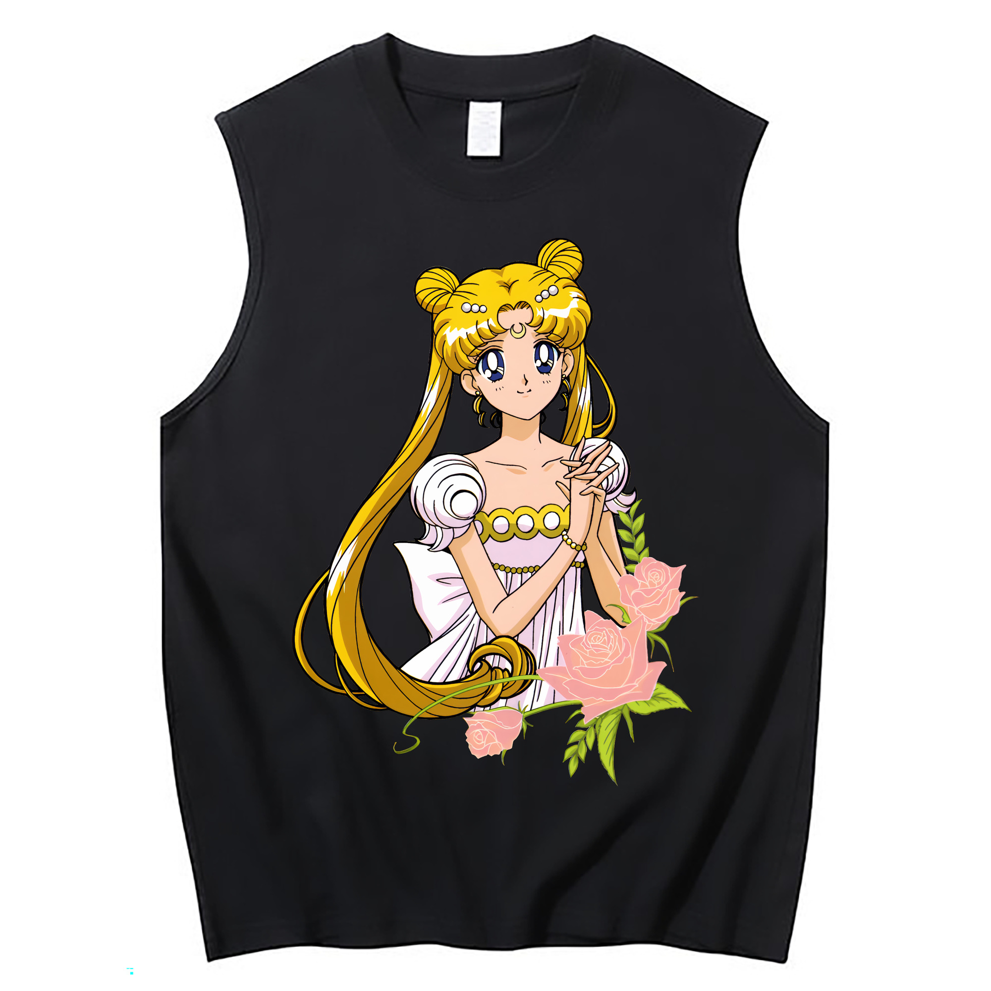 （画像用） 美少女戦士セーラームーン 愛野 美奈子 あいの みなこ Sailor Moon Aino Minako コットン100％タンクトップ（フロントプリント）