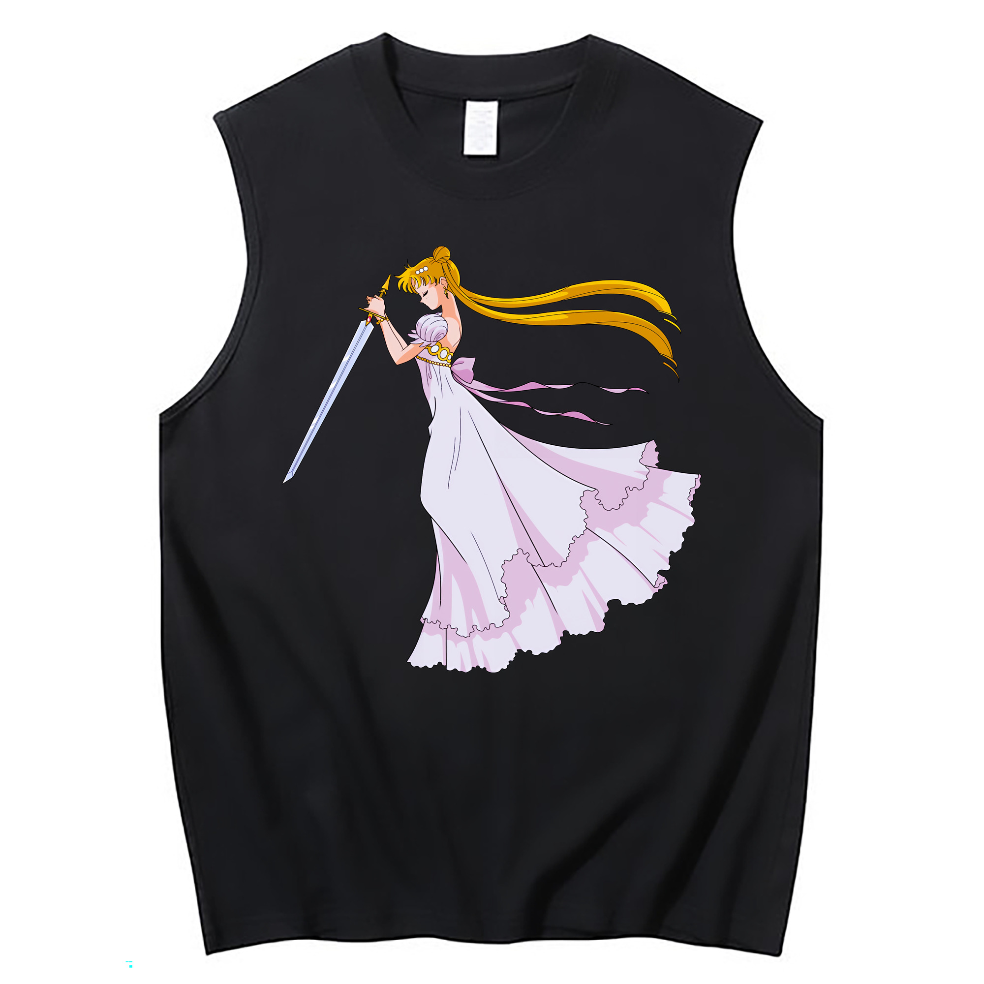 （画像用） 美少女戦士セーラームーン 愛野 美奈子 あいの みなこ Sailor Moon Aino Minako コットン100％タンクトップ（フロントプリント）