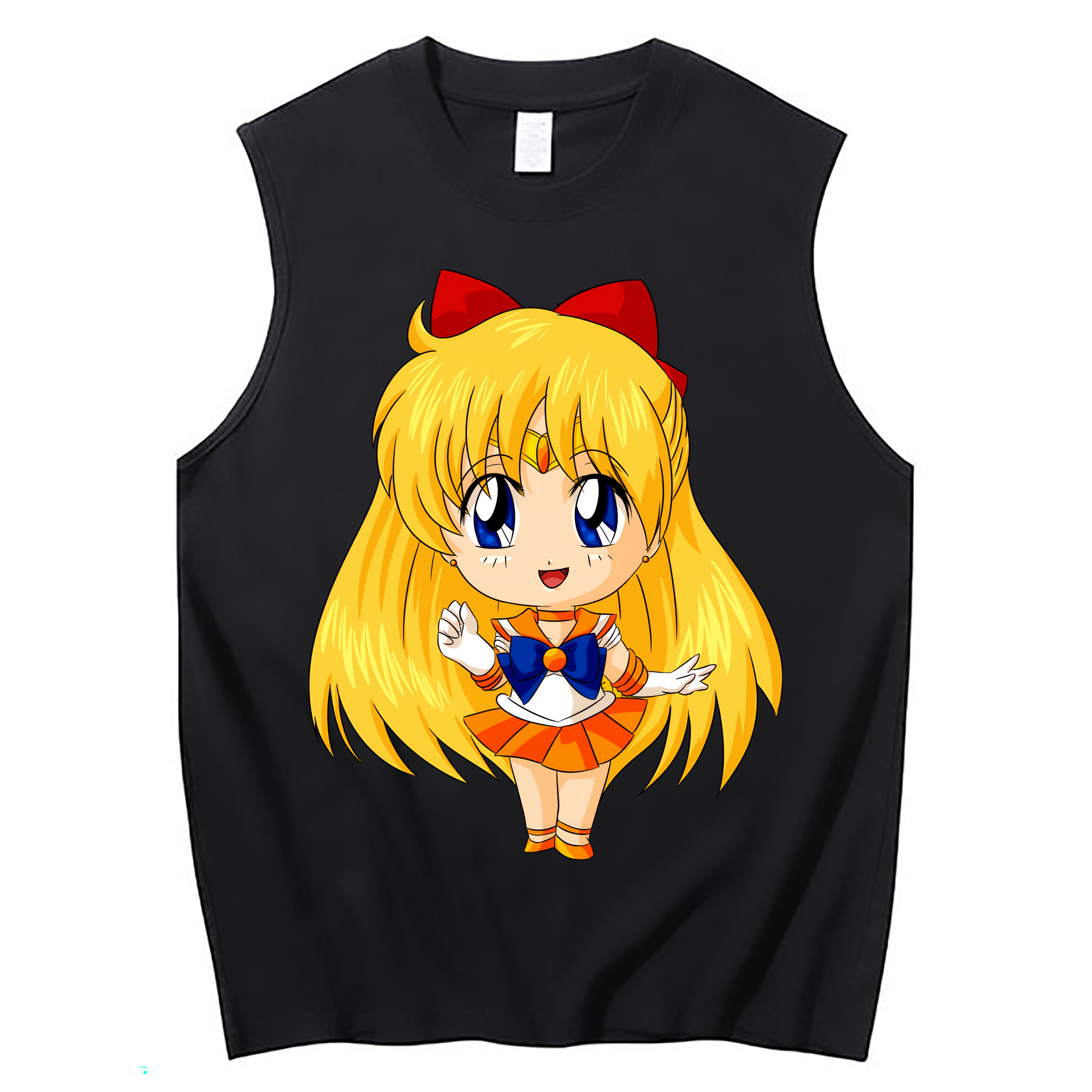 （画像用） 美少女戦士セーラームーン 愛野 美奈子 あいの みなこ Sailor Moon Aino Minako コットン100％タンクトップ（フロントプリント）