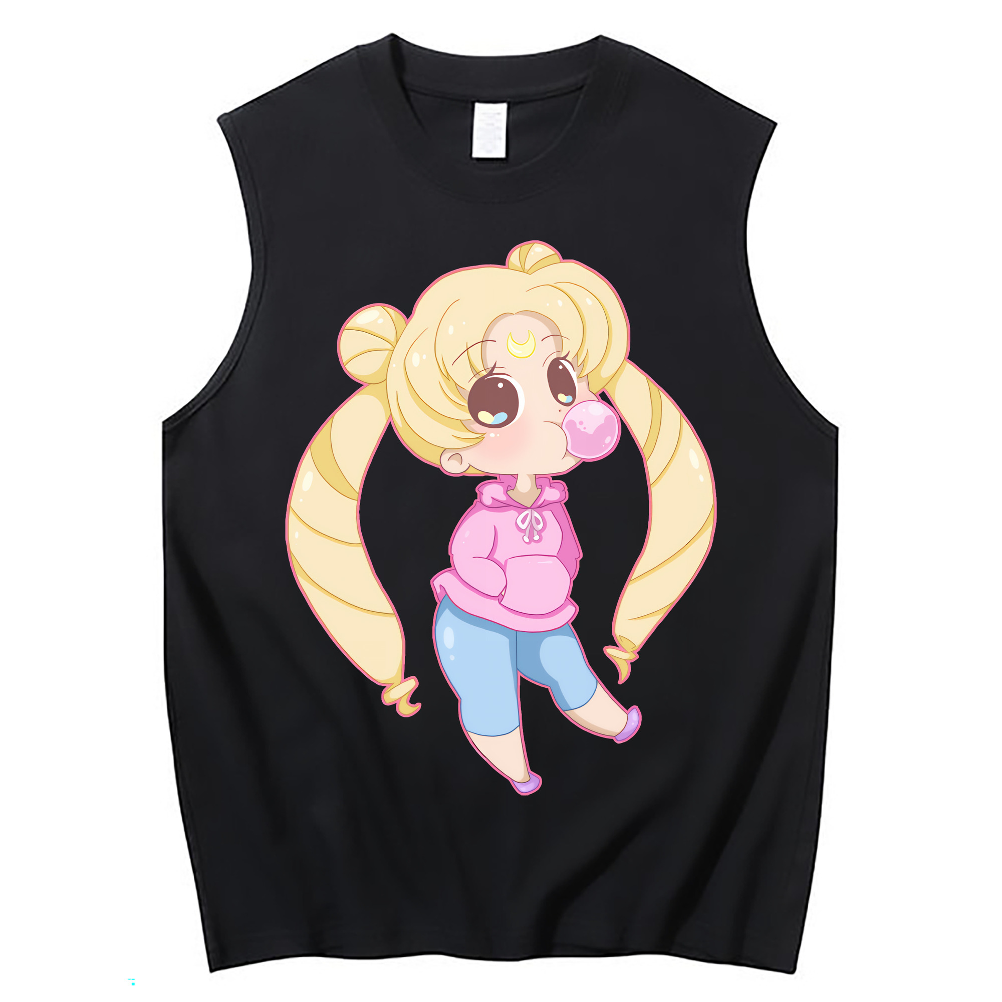 （画像用） 美少女戦士セーラームーン 愛野 美奈子 あいの みなこ Sailor Moon Aino Minako コットン100％タンクトップ（フロントプリント）