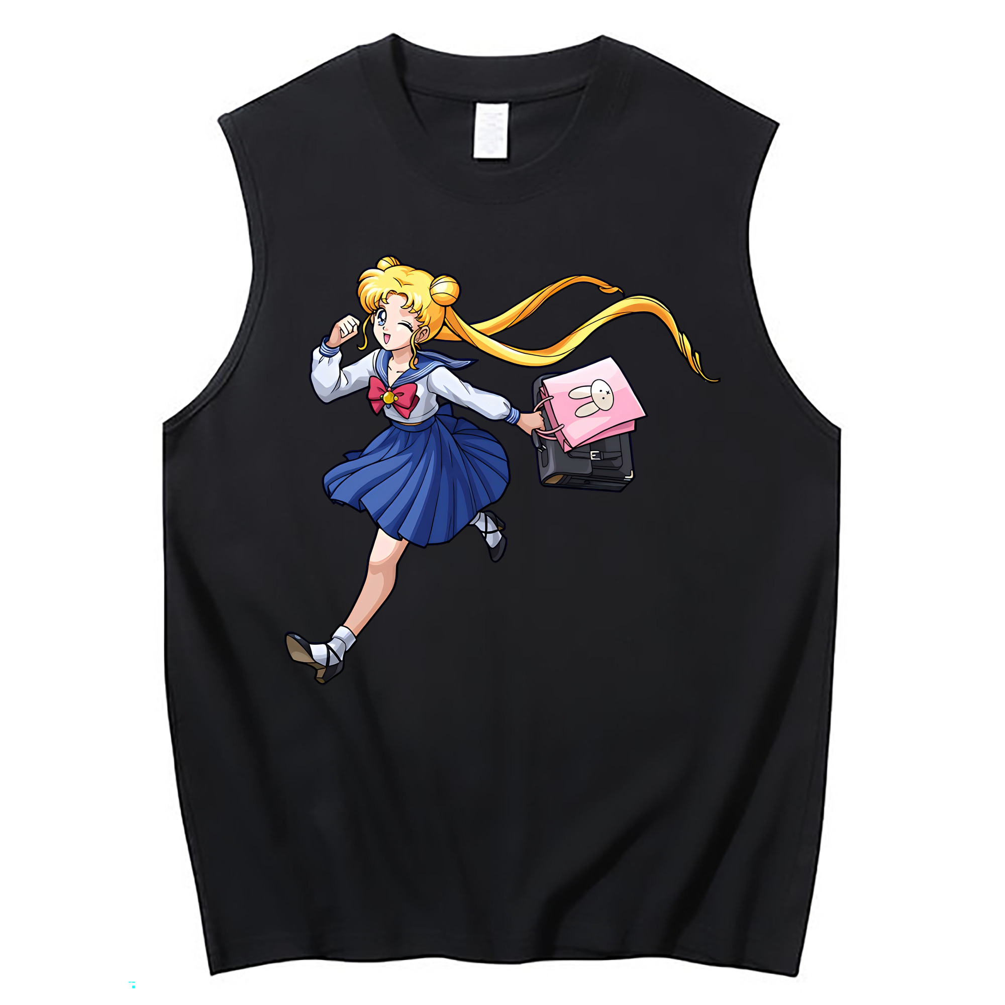 （画像用） 美少女戦士セーラームーン 愛野 美奈子 あいの みなこ Sailor Moon Aino Minako コットン100％タンクトップ（フロントプリント）