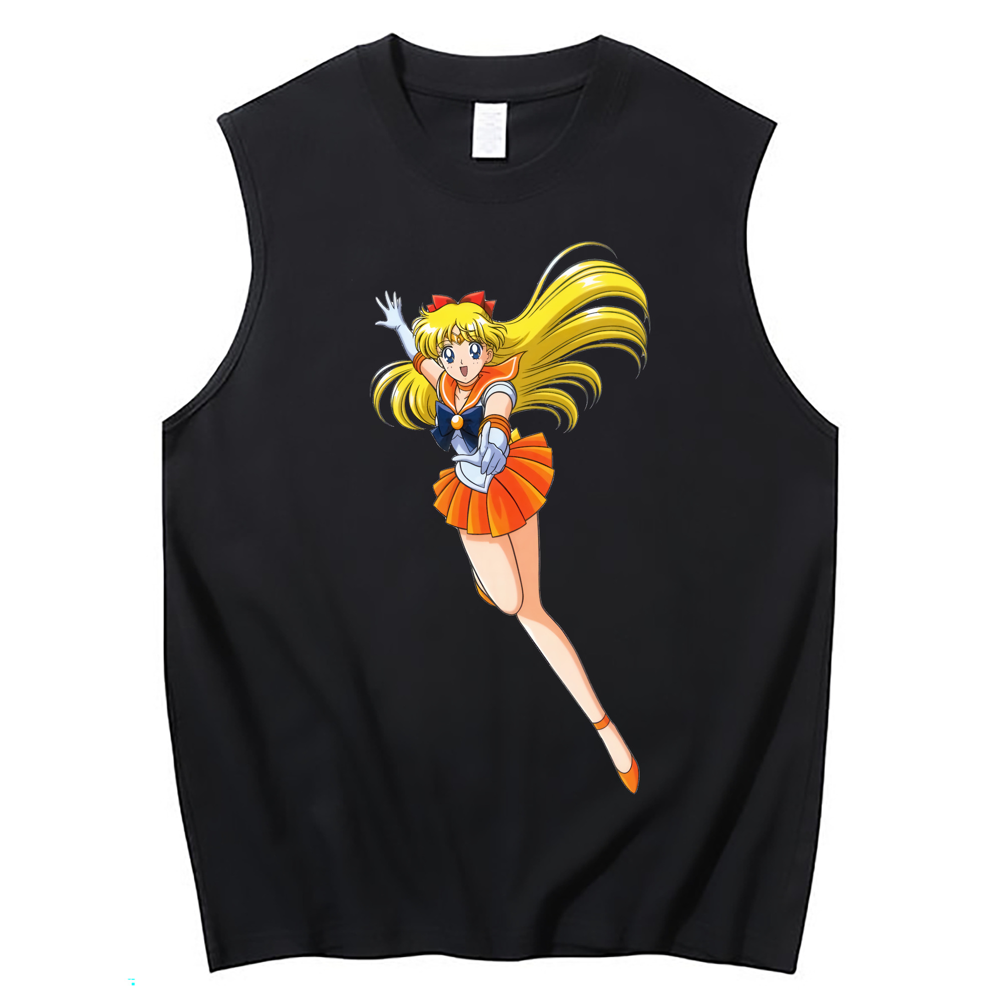 （画像用） 美少女戦士セーラームーン 愛野 美奈子 あいの みなこ Sailor Moon Aino Minako コットン100％タンクトップ（フロントプリント）