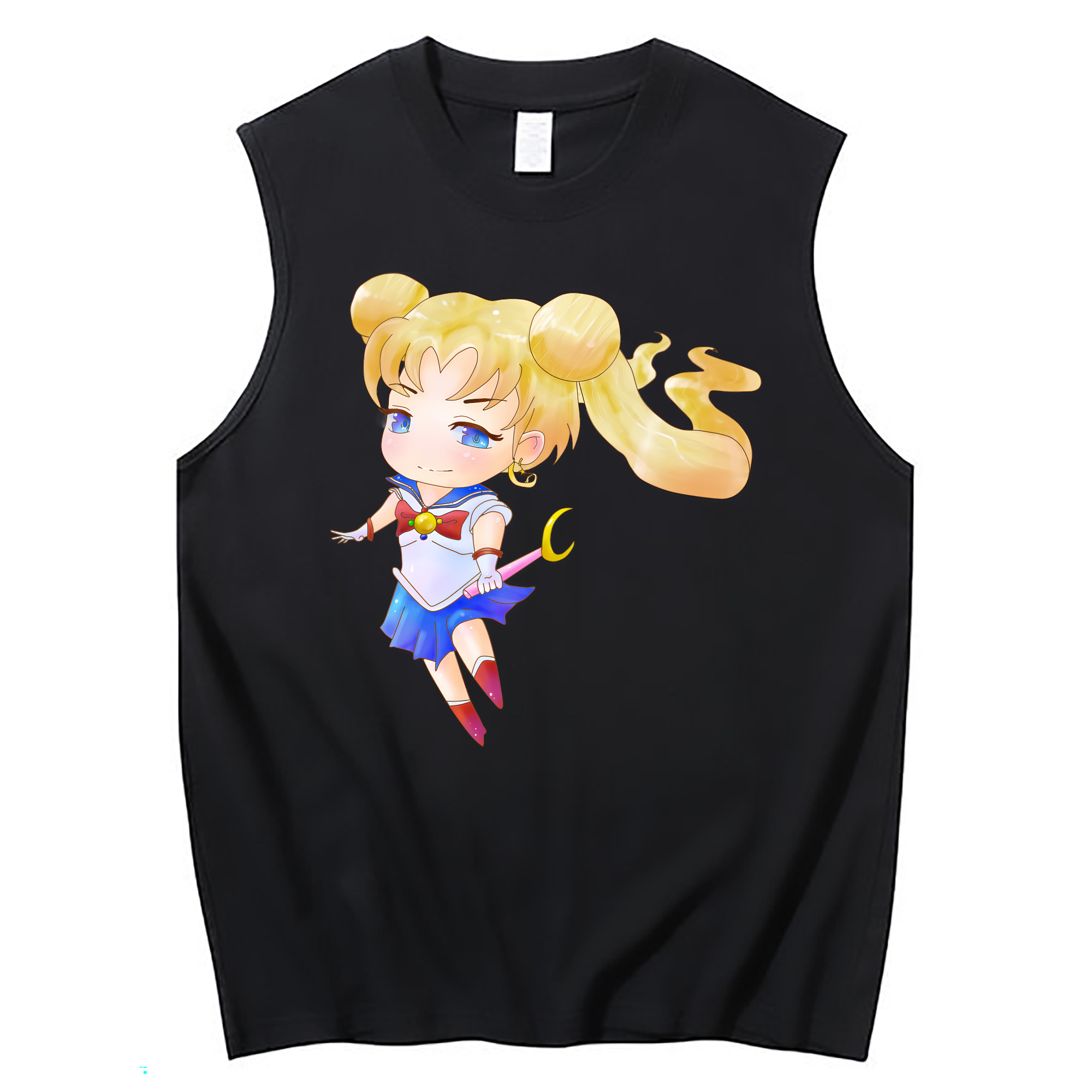（画像用） 美少女戦士セーラームーン 愛野 美奈子 あいの みなこ Sailor Moon Aino Minako コットン100％タンクトップ（フロントプリント）