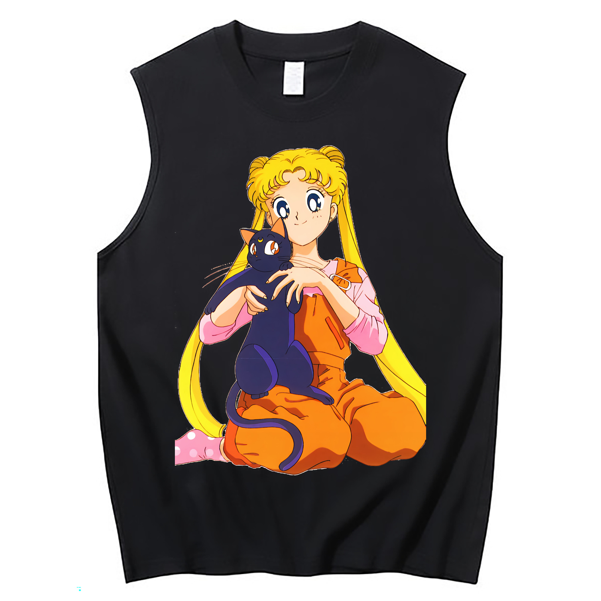 （画像用） 美少女戦士セーラームーン 愛野 美奈子 あいの みなこ Sailor Moon Aino Minako コットン100％タンクトップ（フロントプリント）