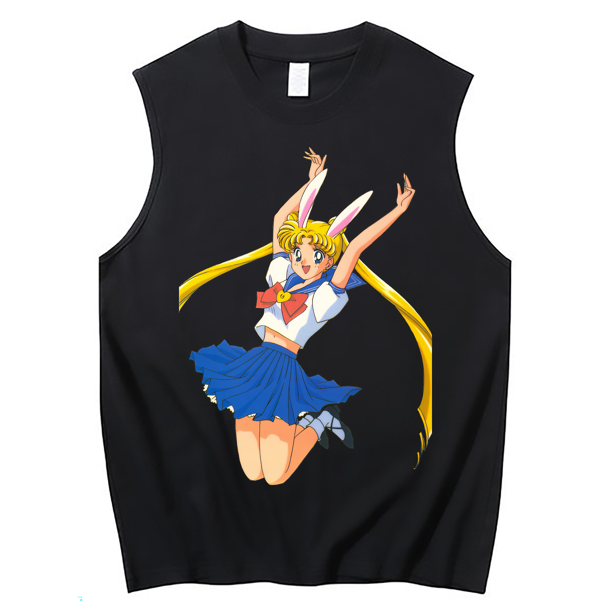 （画像用） 美少女戦士セーラームーン 愛野 美奈子 あいの みなこ Sailor Moon Aino Minako コットン100％タンクトップ（フロントプリント）