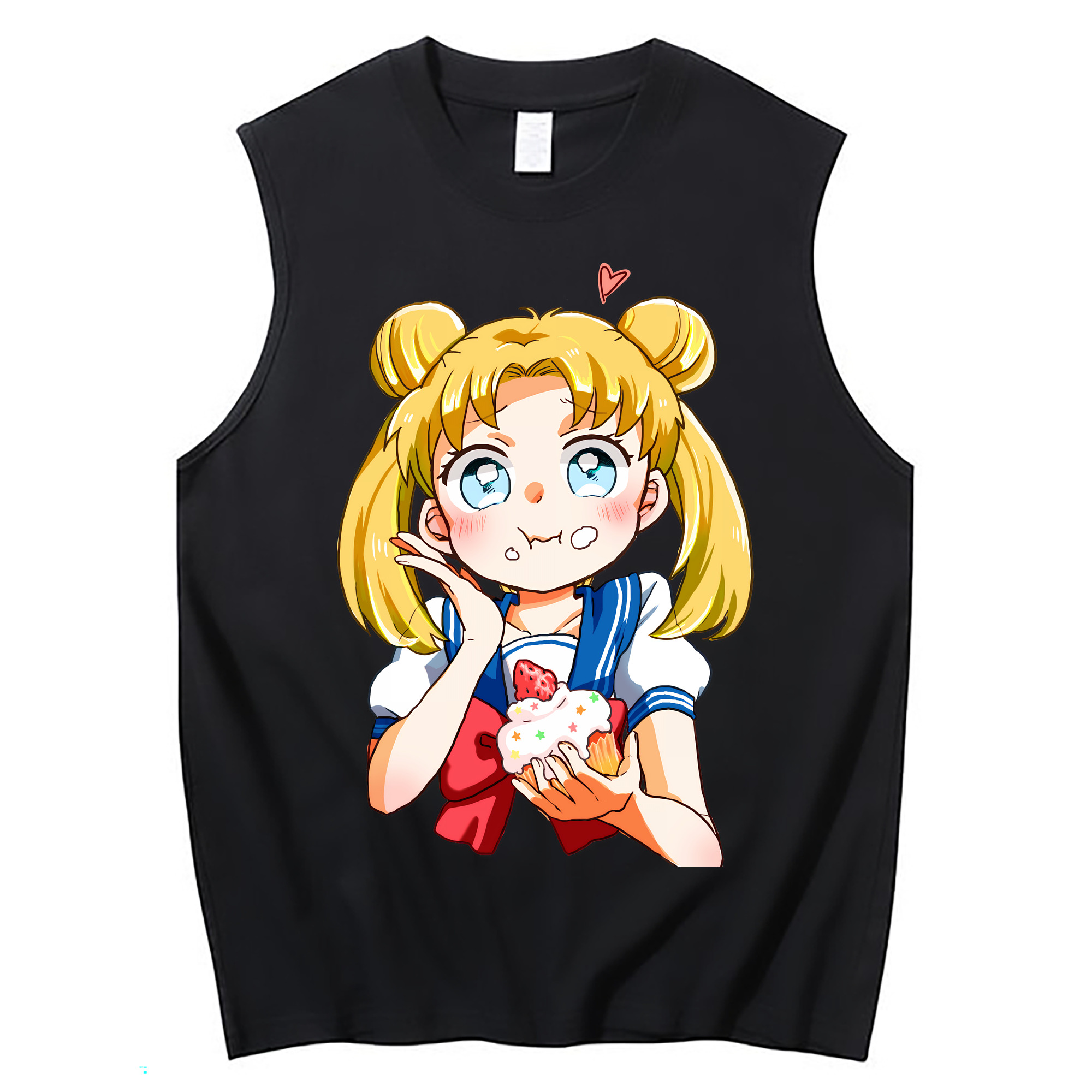 （画像用） 美少女戦士セーラームーン 愛野 美奈子 あいの みなこ Sailor Moon Aino Minako コットン100％タンクトップ（フロントプリント）