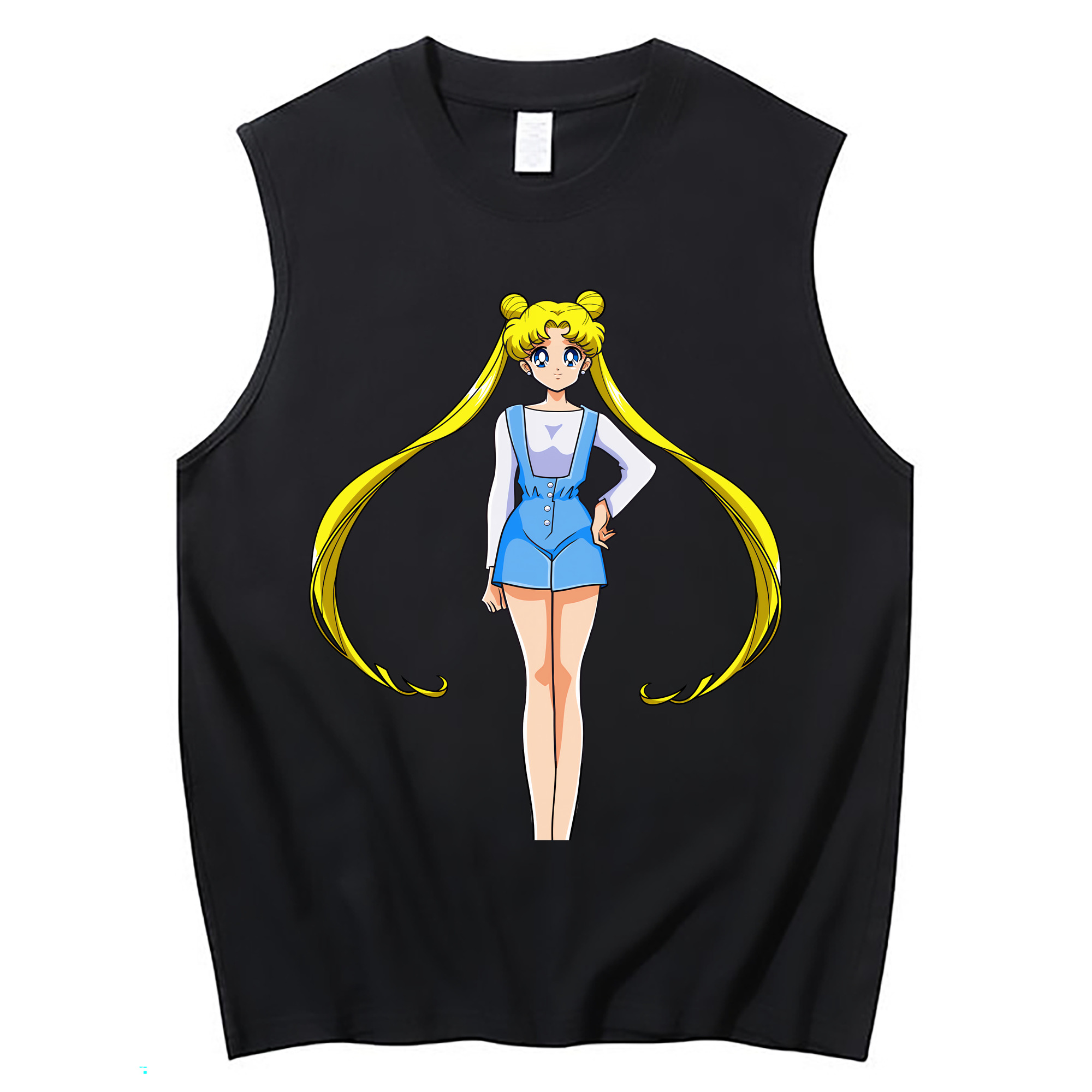 （画像用） 美少女戦士セーラームーン 愛野 美奈子 あいの みなこ Sailor Moon Aino Minako コットン100％タンクトップ（フロントプリント）