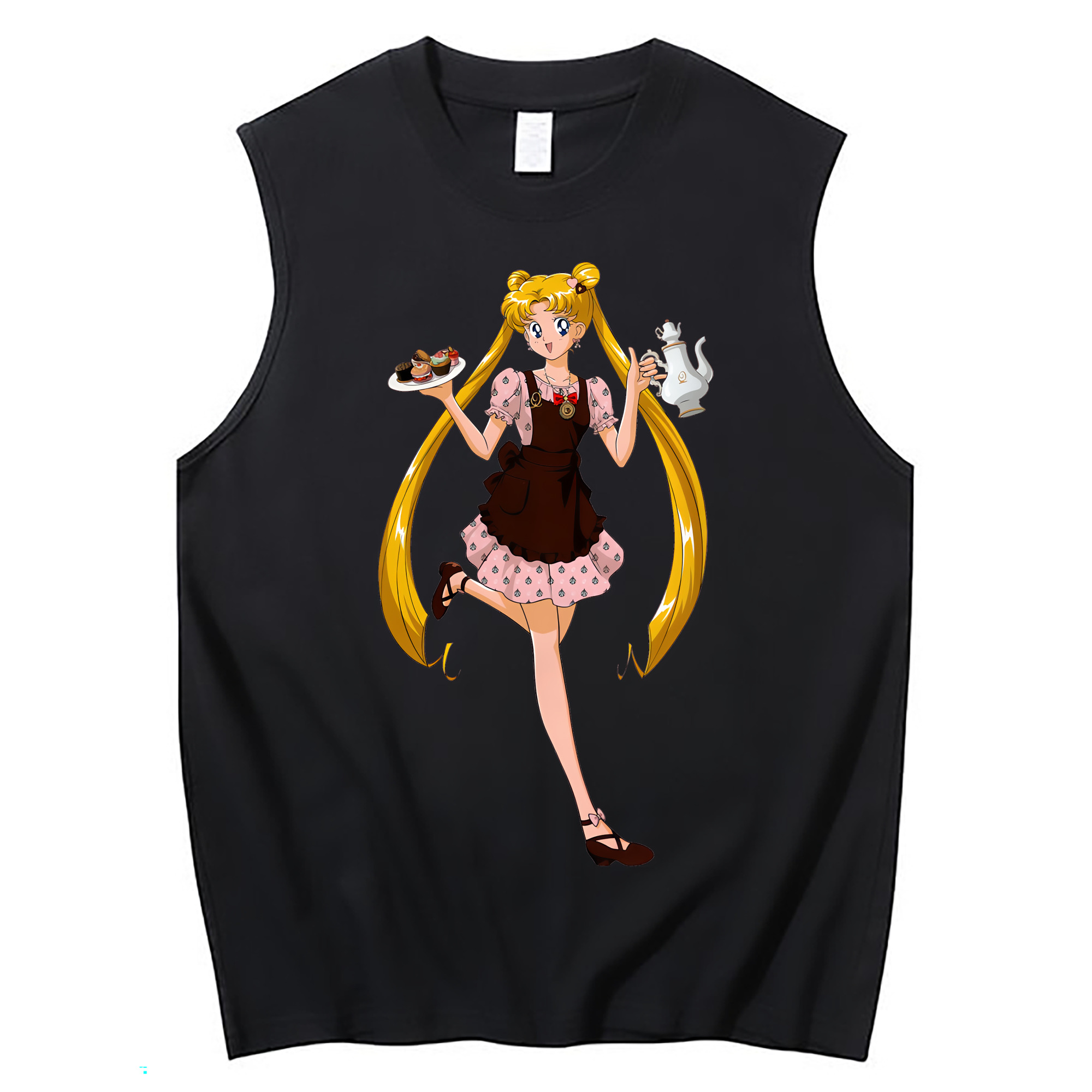（画像用） 美少女戦士セーラームーン 愛野 美奈子 あいの みなこ Sailor Moon Aino Minako コットン100％タンクトップ（フロントプリント）