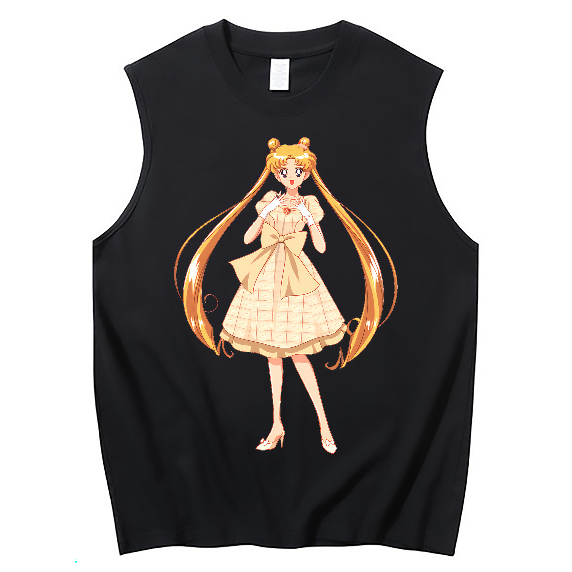 （画像用） 美少女戦士セーラームーン 愛野 美奈子 あいの みなこ Sailor Moon Aino Minako コットン100％タンクトップ（フロントプリント）