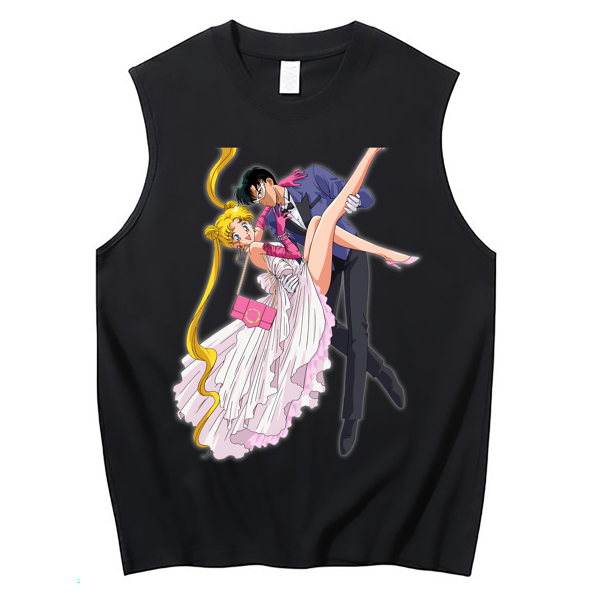 （画像用） 美少女戦士セーラームーン 愛野 美奈子 あいの みなこ Sailor Moon Aino Minako コットン100％タンクトップ（フロントプリント）