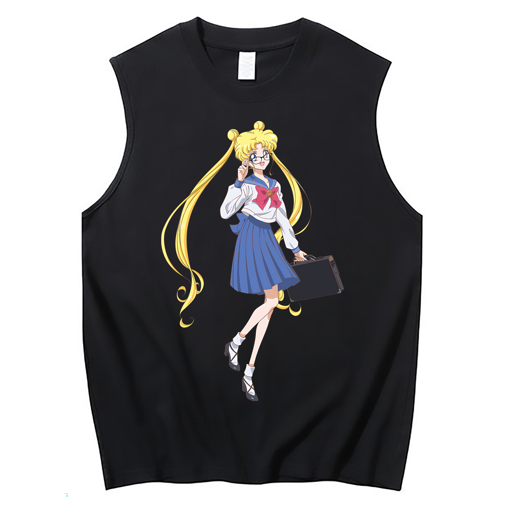 （画像用） 美少女戦士セーラームーン 愛野 美奈子 あいの みなこ Sailor Moon Aino Minako コットン100％タンクトップ（フロントプリント）
