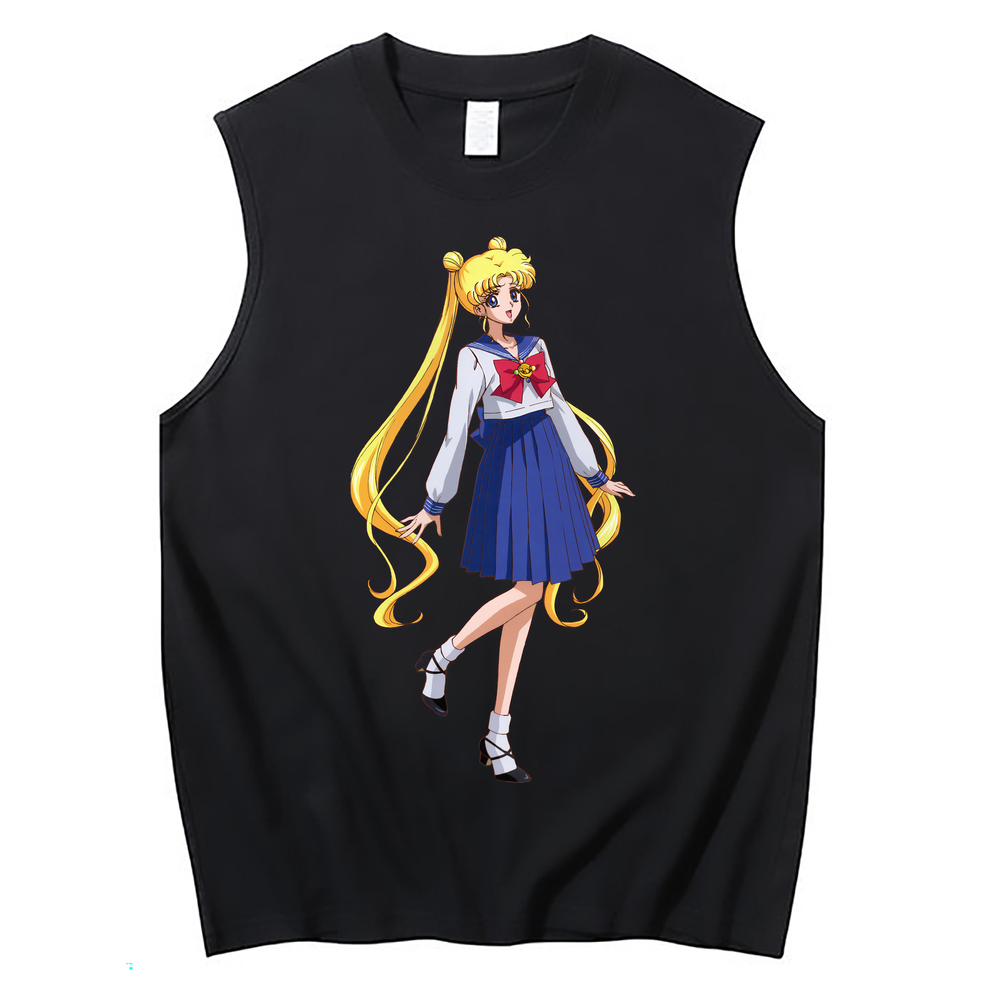 （画像用） 美少女戦士セーラームーン 愛野 美奈子 あいの みなこ Sailor Moon Aino Minako コットン100％タンクトップ（フロントプリント）