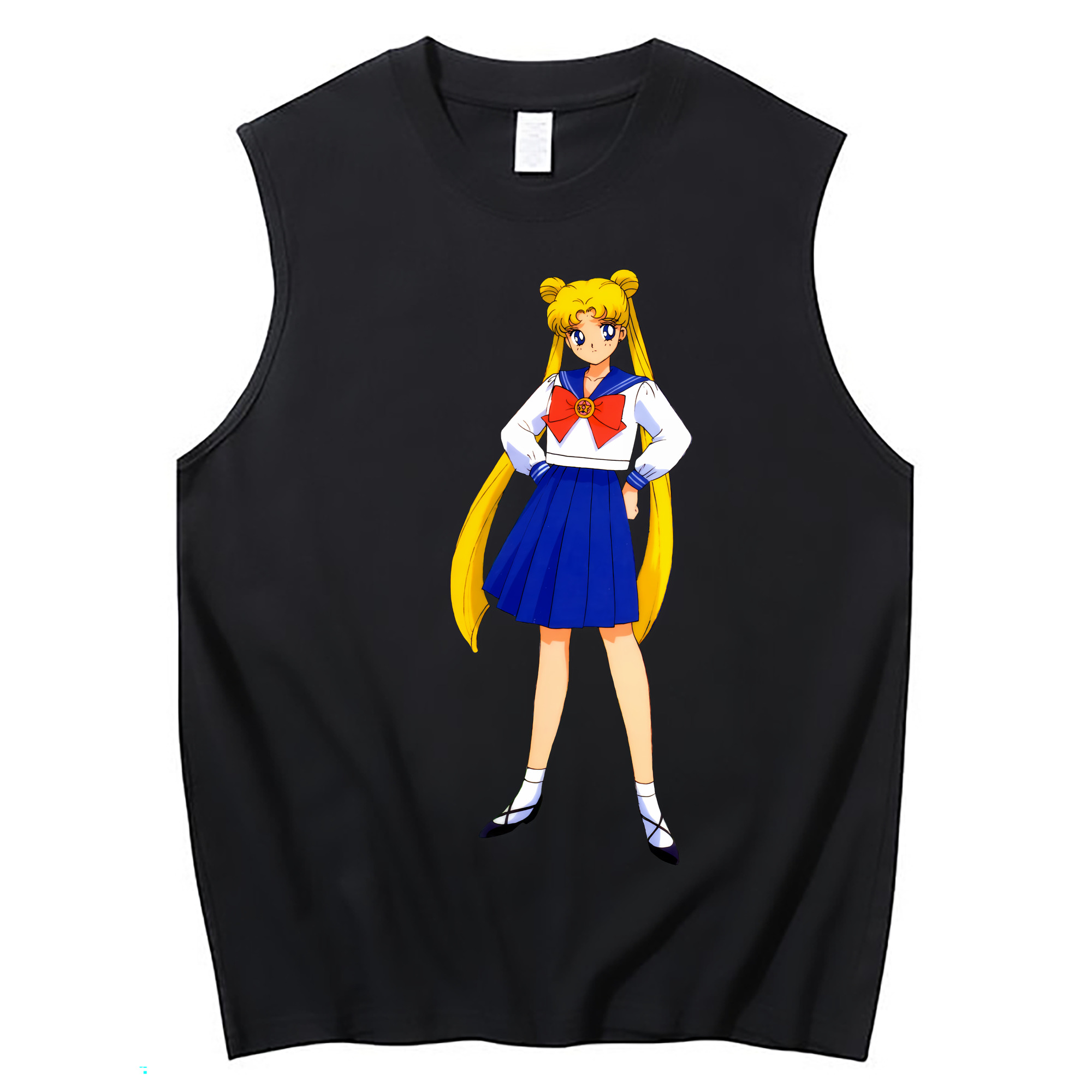 （画像用） 美少女戦士セーラームーン 愛野 美奈子 あいの みなこ Sailor Moon Aino Minako コットン100％タンクトップ（フロントプリント）