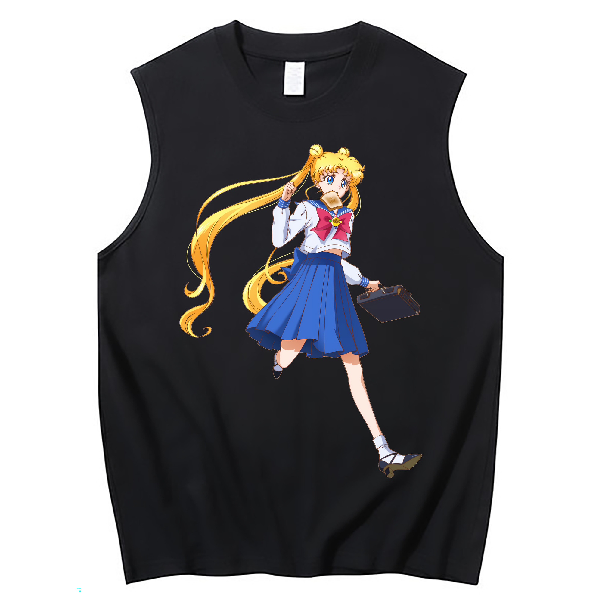 （画像用） 美少女戦士セーラームーン 愛野 美奈子 あいの みなこ Sailor Moon Aino Minako コットン100％タンクトップ（フロントプリント）